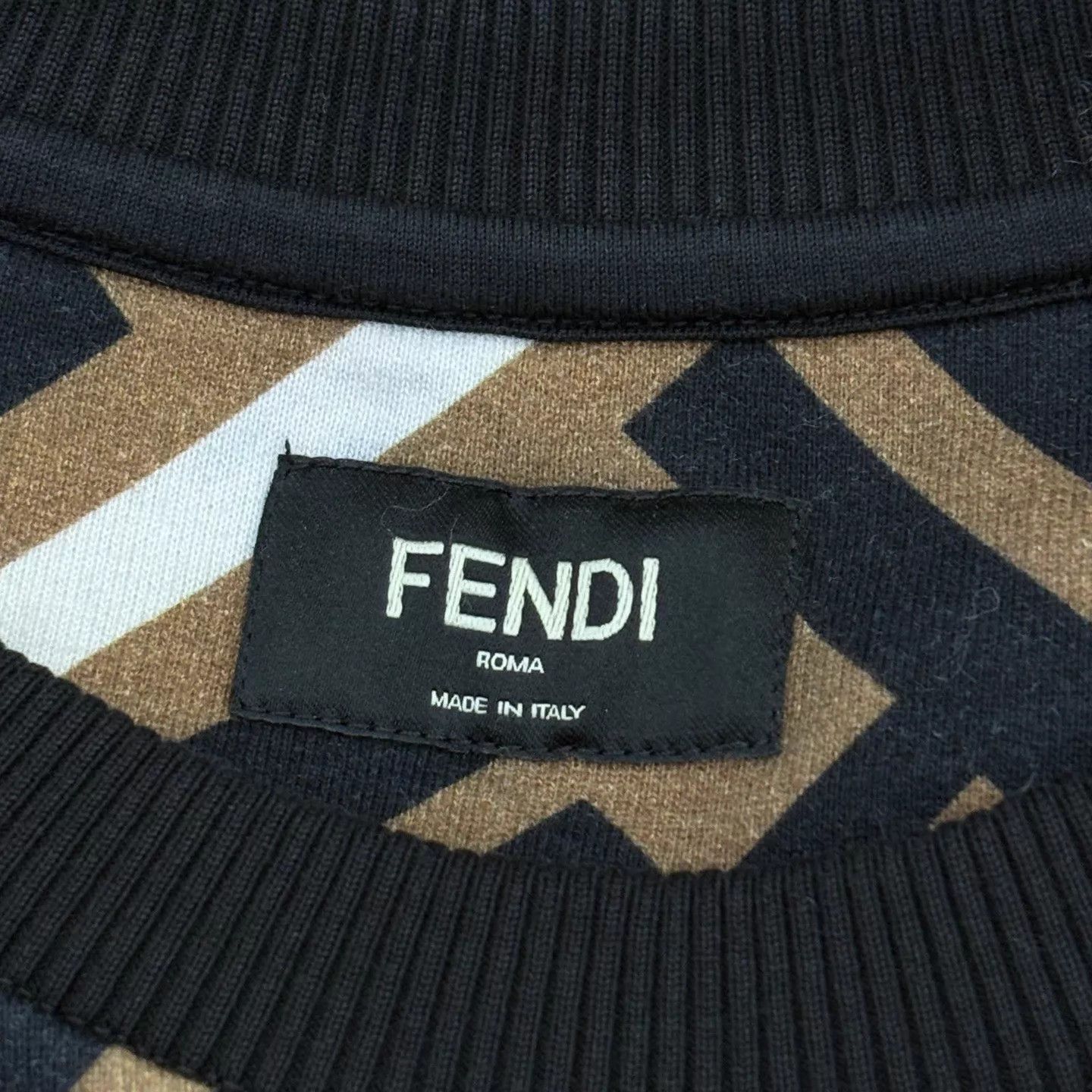 Fendi Brown Patterned Long Sleeve Sweatshirt S Size US S / EU 44-46 / 1 - 3 Thumbnail