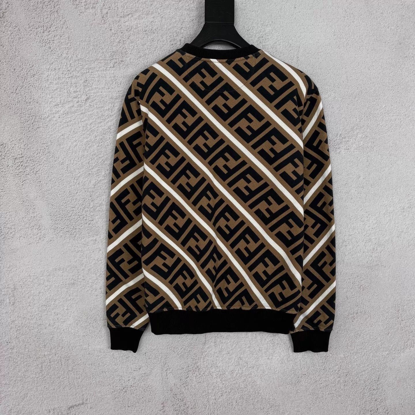 Fendi Brown Patterned Long Sleeve Sweatshirt S Size US S / EU 44-46 / 1 - 2 Thumbnail