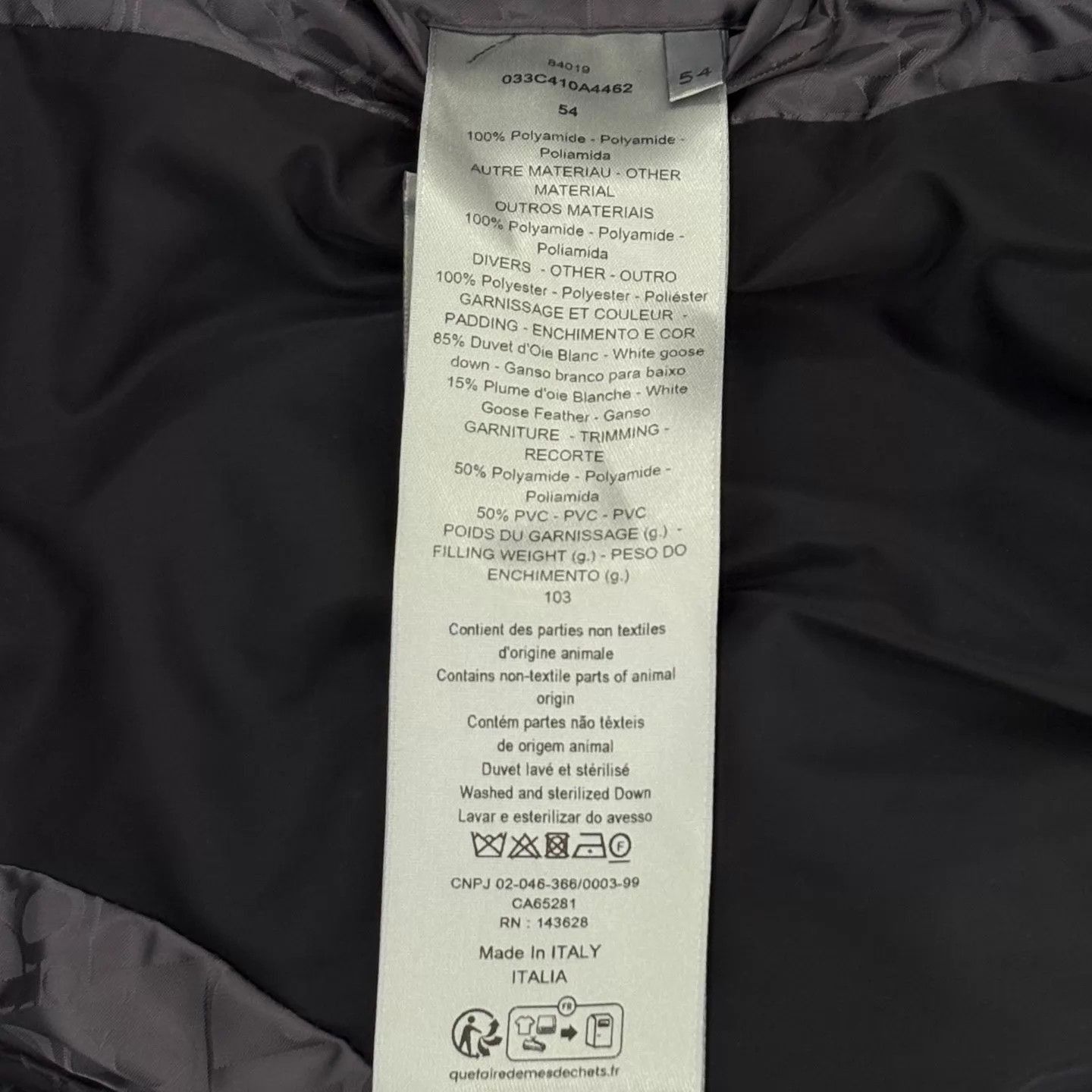 Dior Gray Puffer Vest with Pattern - Size L Size US L / EU 52-54 / 3 - 4 Thumbnail