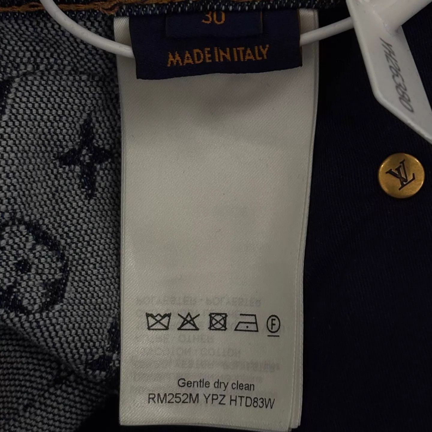 Louis Vuitton Blue Denim Jeans with White Cloud Pattern Size 30 Size US 30 / EU 46 - 4 Thumbnail