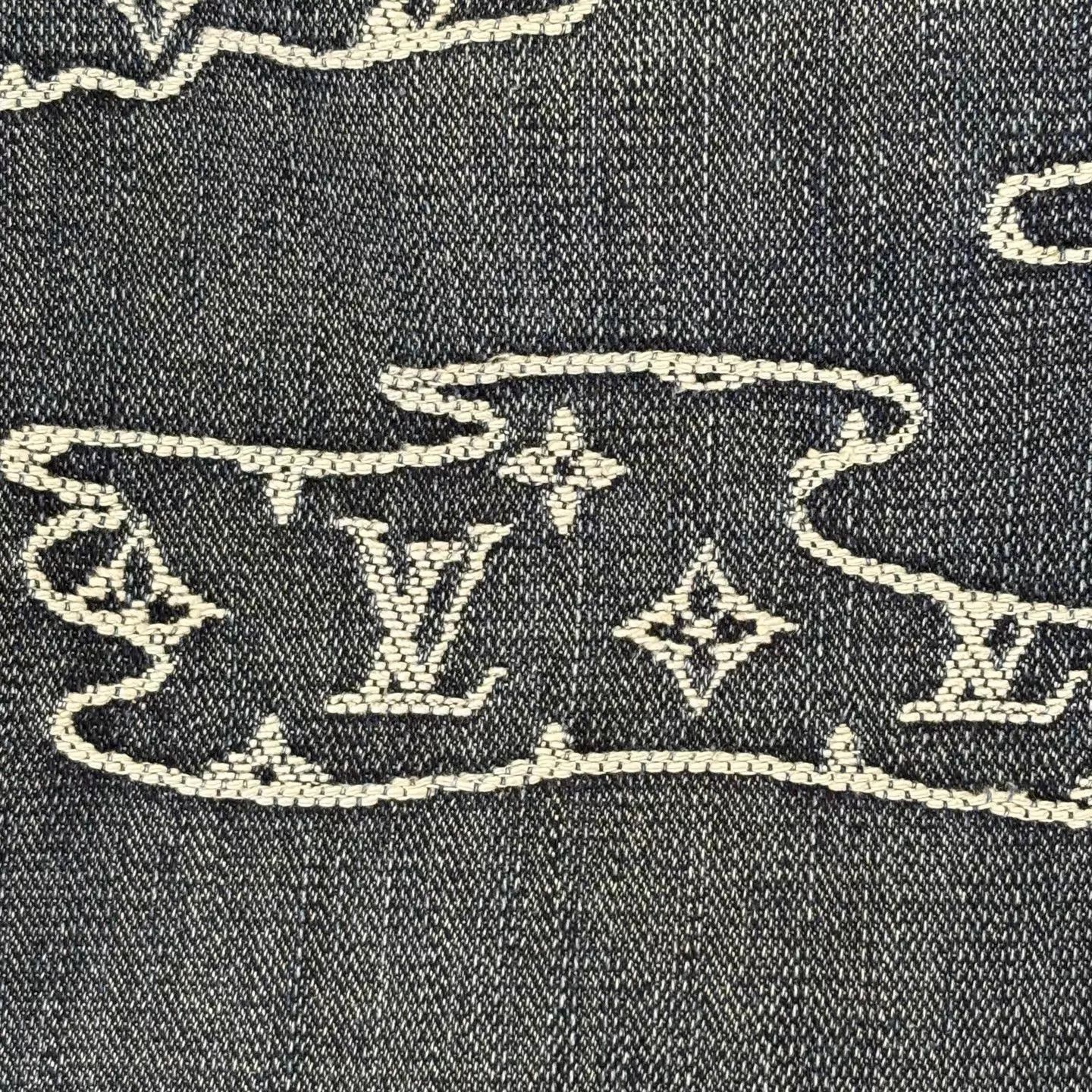 Louis Vuitton Blue Denim Jeans with White Cloud Pattern Size 30 Size US 30 / EU 46 - 8 Thumbnail