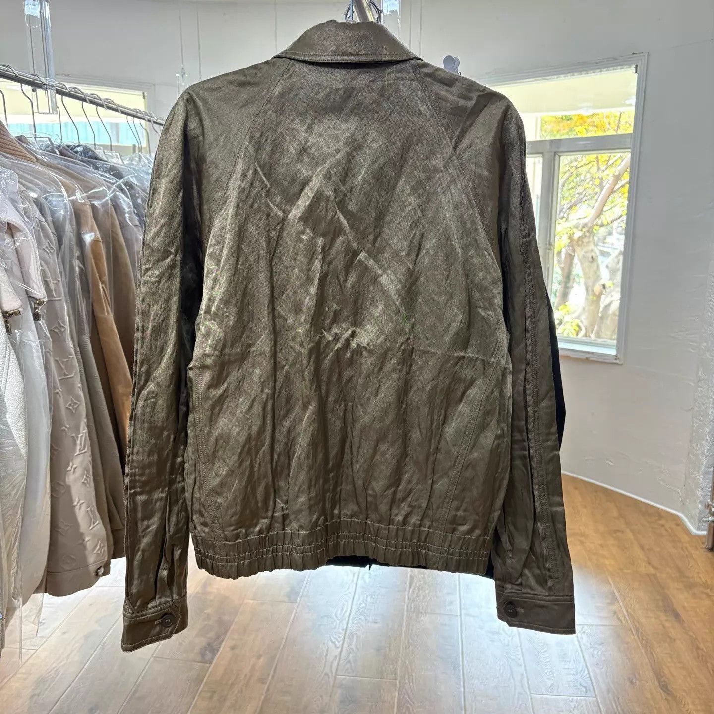 Saint Laurent Paris Beige Zip-Front Bomber Jacket Size M Size US M / EU 48-50 / 2 - 2 Thumbnail