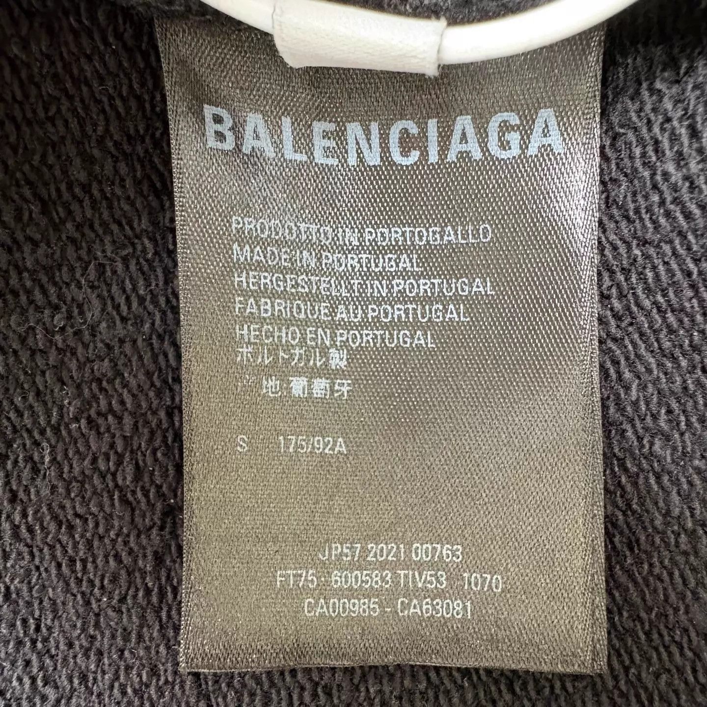 Balenciaga Black Logo Print Hoodie with Drawstring and Pocket Size US S / EU 44-46 / 1 - 4 Thumbnail