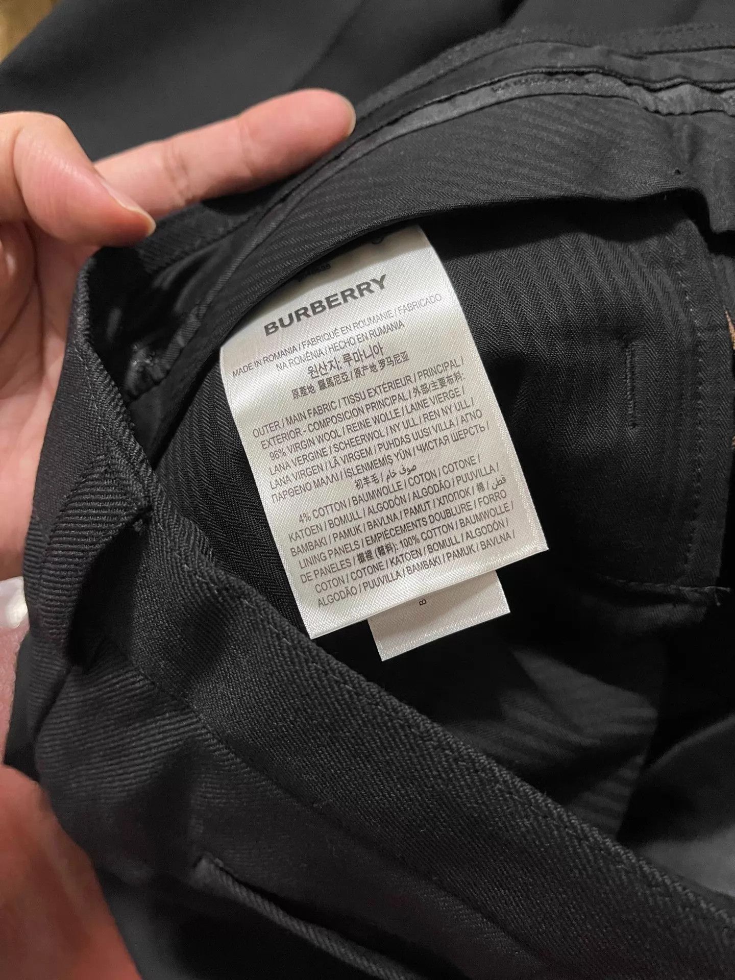 Burberry Black Slim-Fit Casual Pants Size 30 Size US 30 / EU 46 - 7 Thumbnail