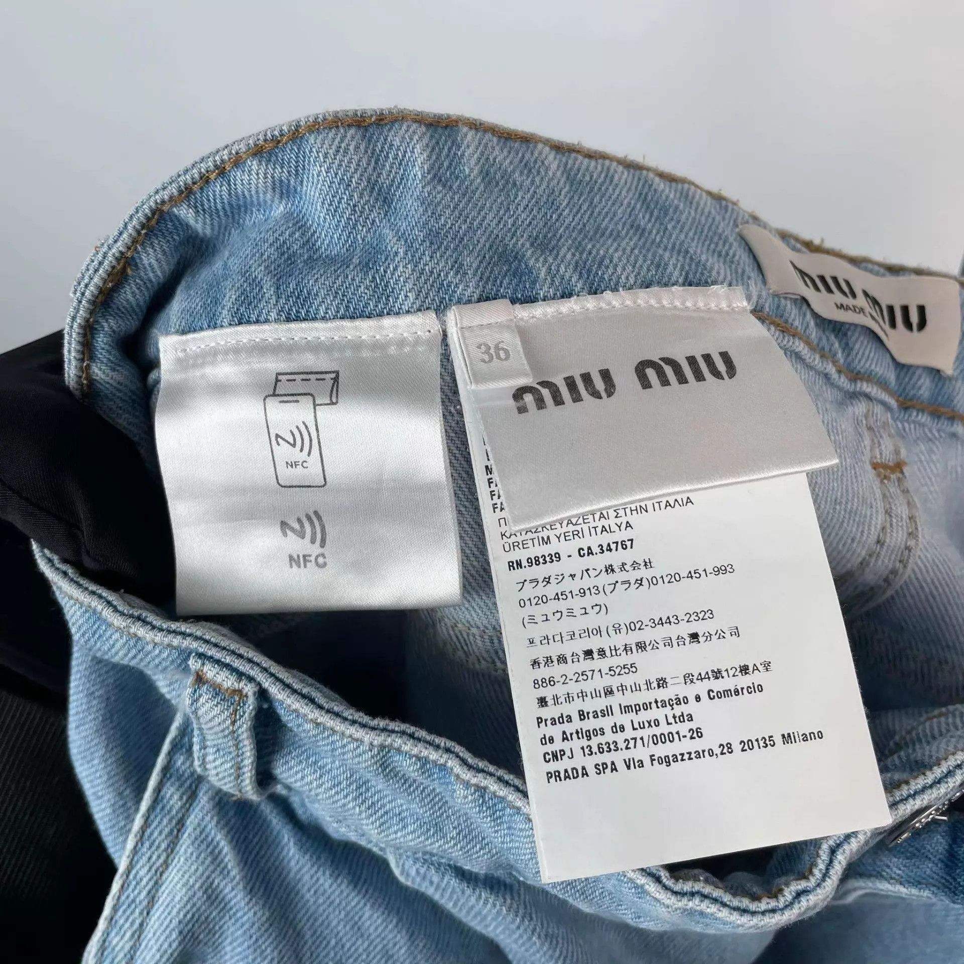 Miu Miu Blue Denim Straight-Leg Pants Size US 36 / EU 52 - 5 Thumbnail
