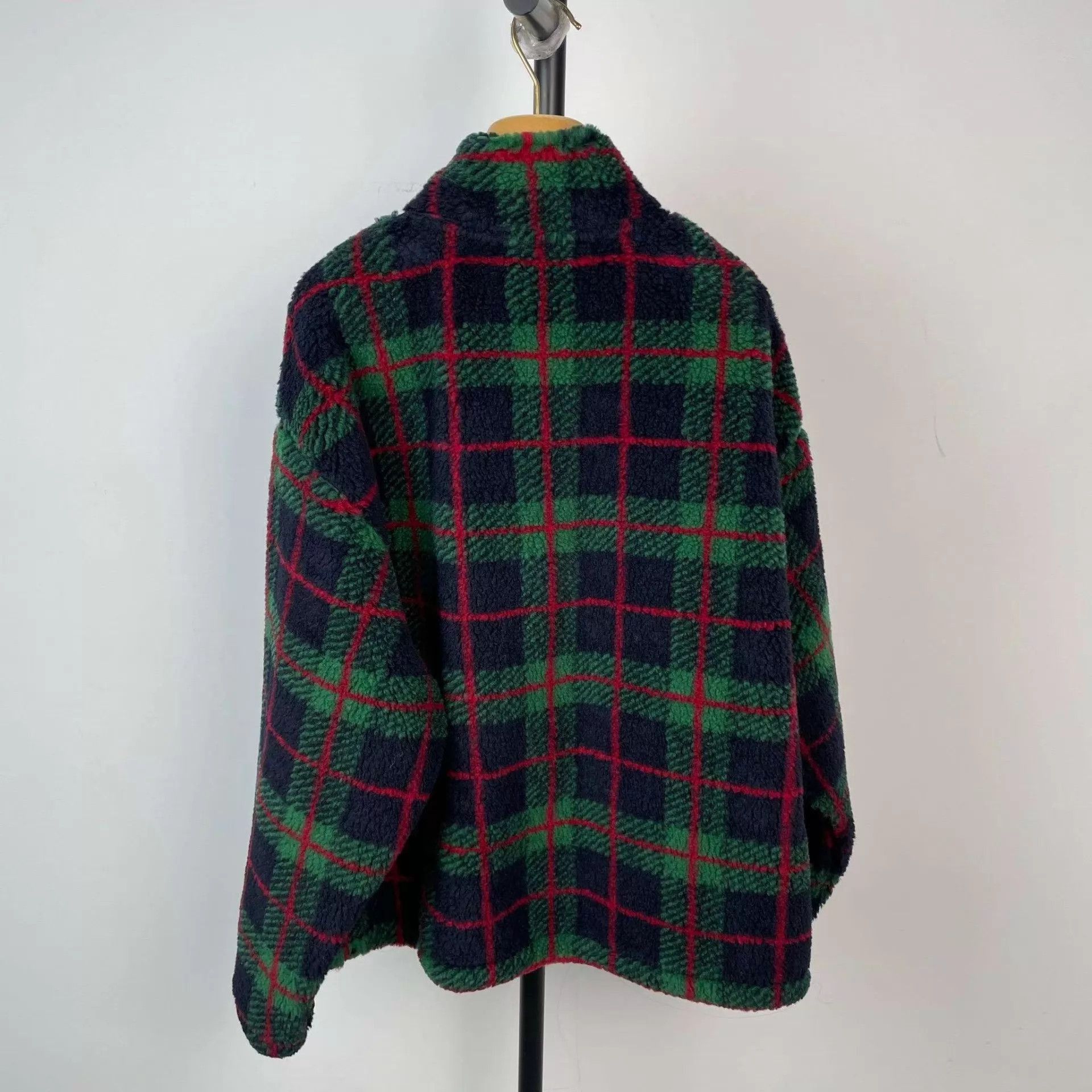 Miu Miu Plaid Fleece Zip-Up Jacket Size US XS / EU 42 / 0 - 2 Thumbnail