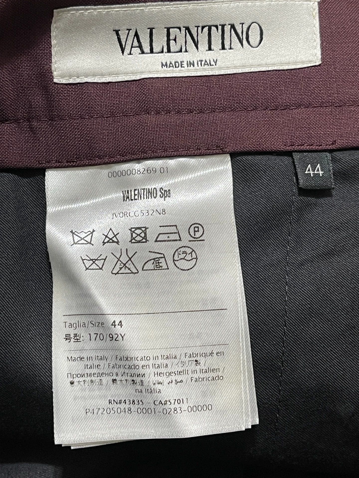 Valentino Red Slim-Fit Casual Pants Size 28 Size US 28 / EU 44 - 6 Thumbnail
