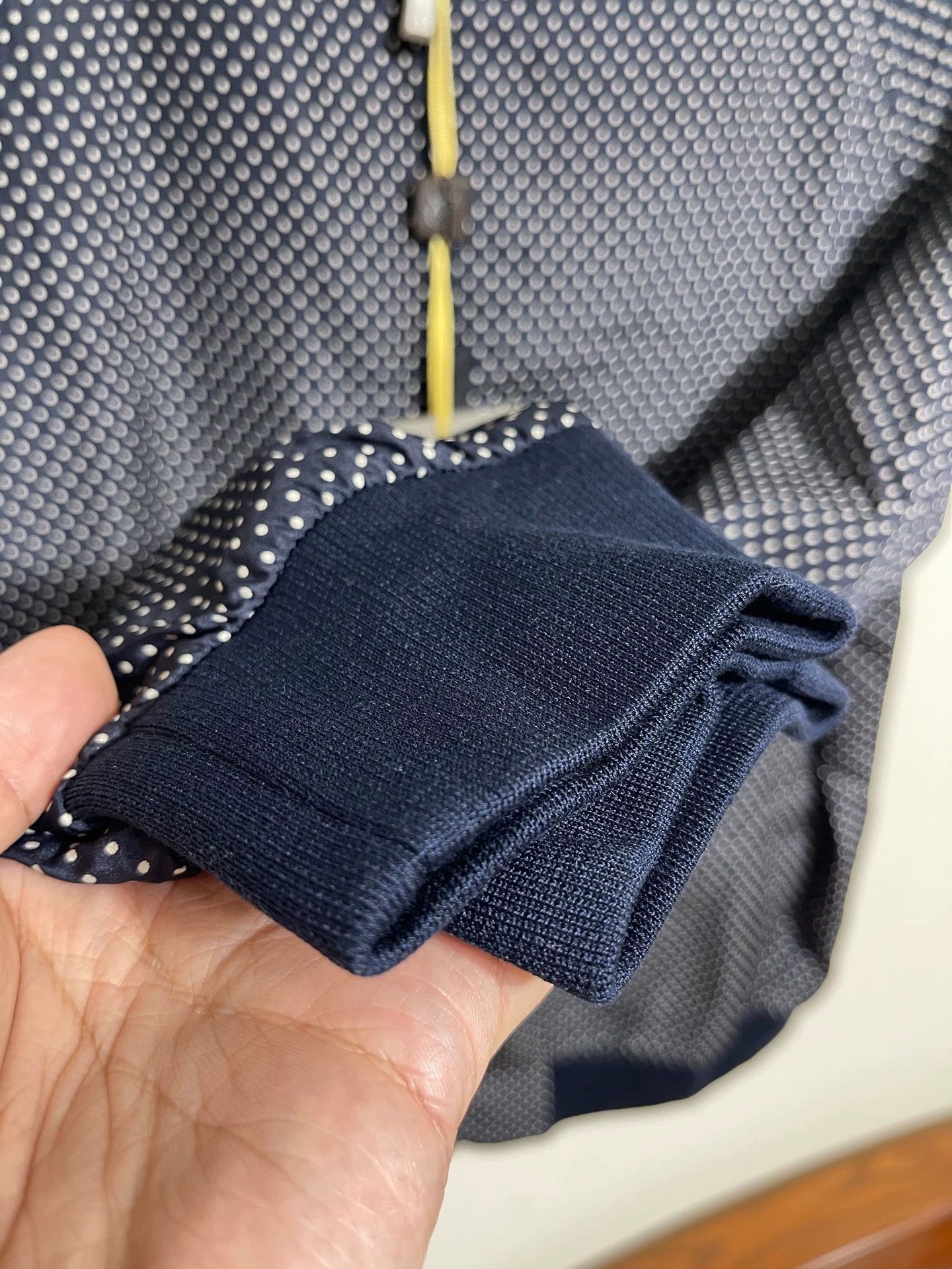Canali Blue Polka Dot Bomber Jacket Size M Size US M / EU 48-50 / 2 - 5 Thumbnail