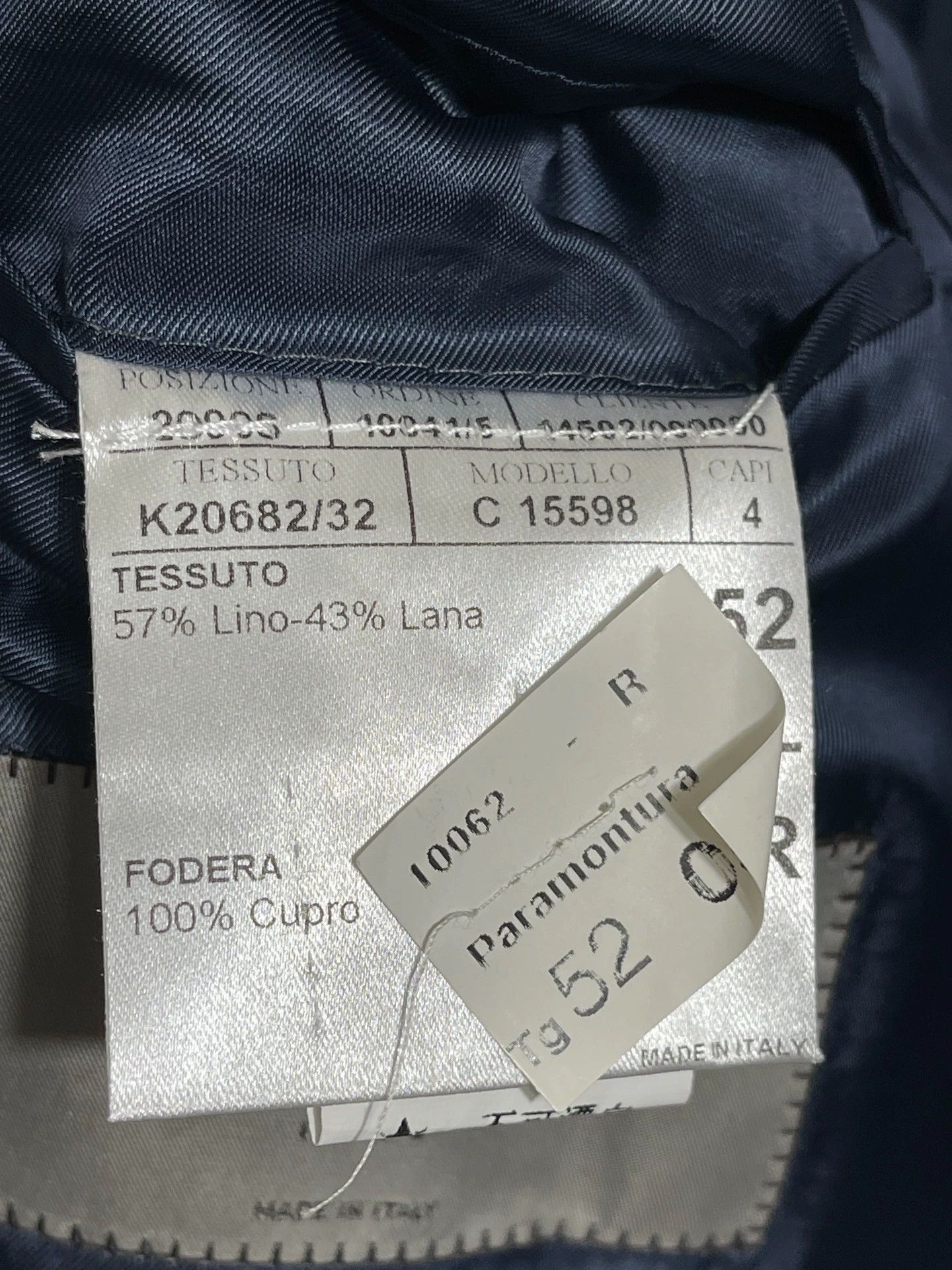 Canali Blue Linen Buttoned Light Jacket Size L Size US L / EU 52-54 / 3 - 8 Thumbnail