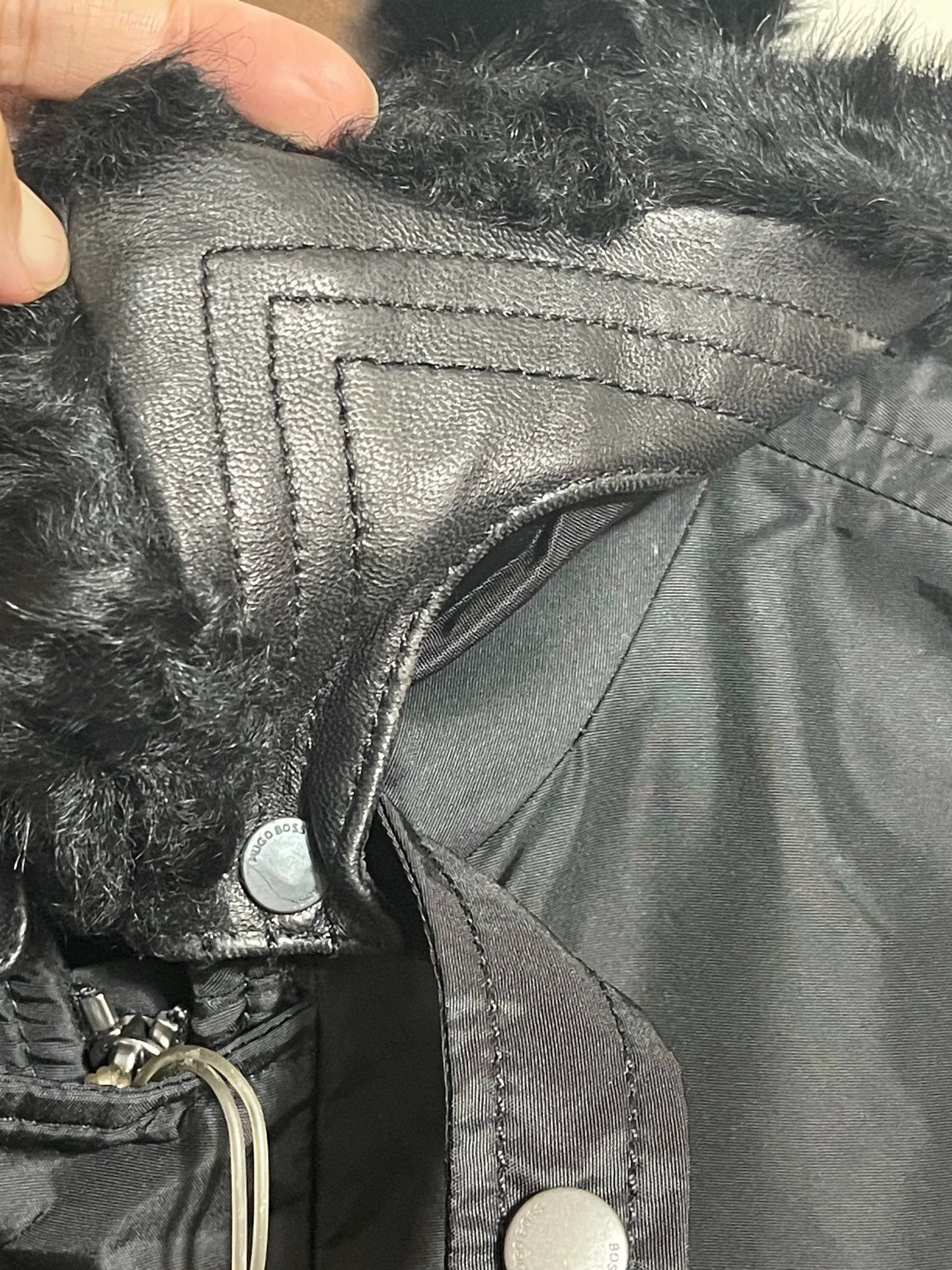 Hugo Boss Black Fur Collar Bomber Jacket Size M Size US M / EU 48-50 / 2 - 4 Thumbnail