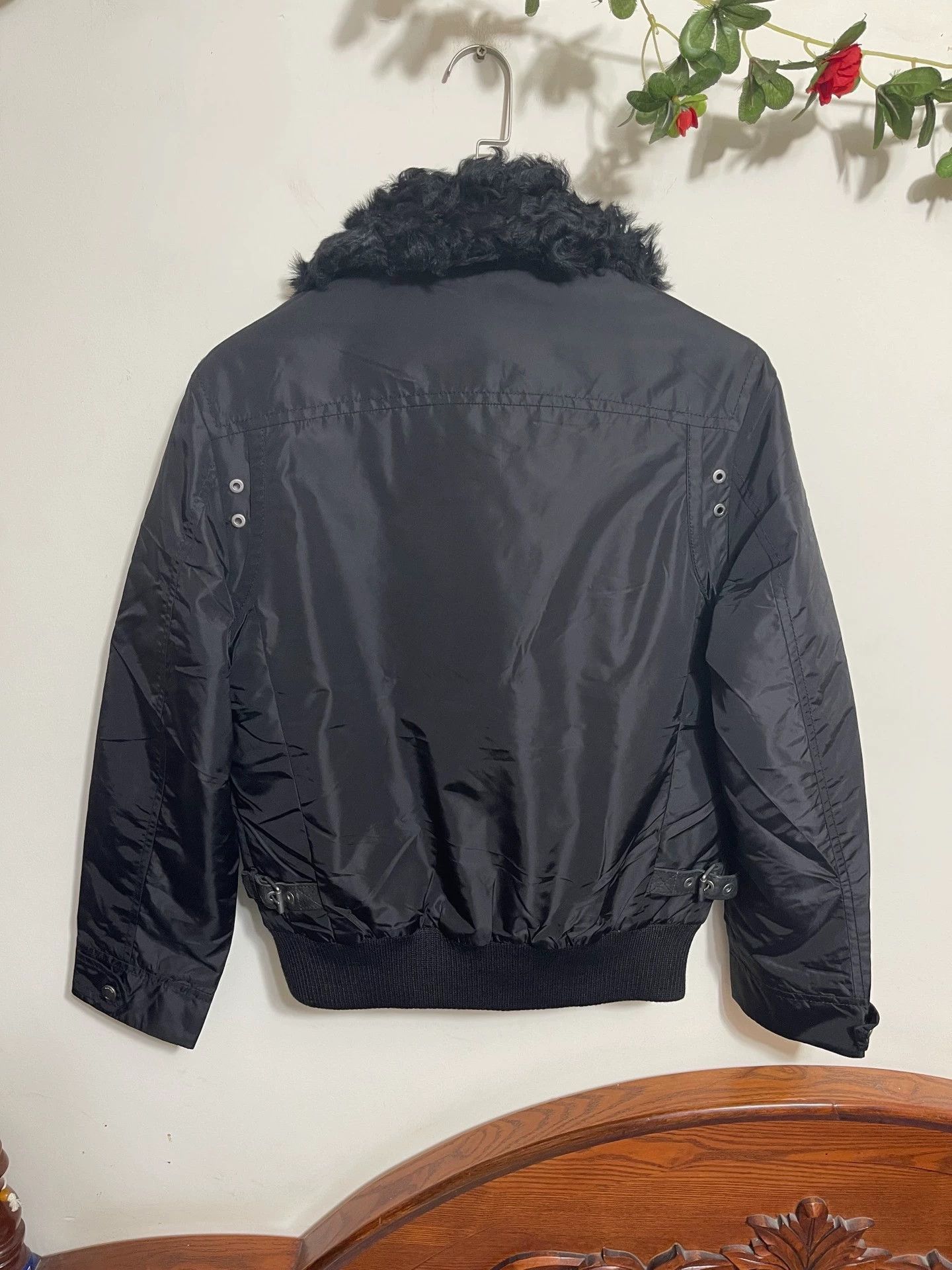 Hugo Boss Black Fur Collar Bomber Jacket Size M Size US M / EU 48-50 / 2 - 2 Thumbnail