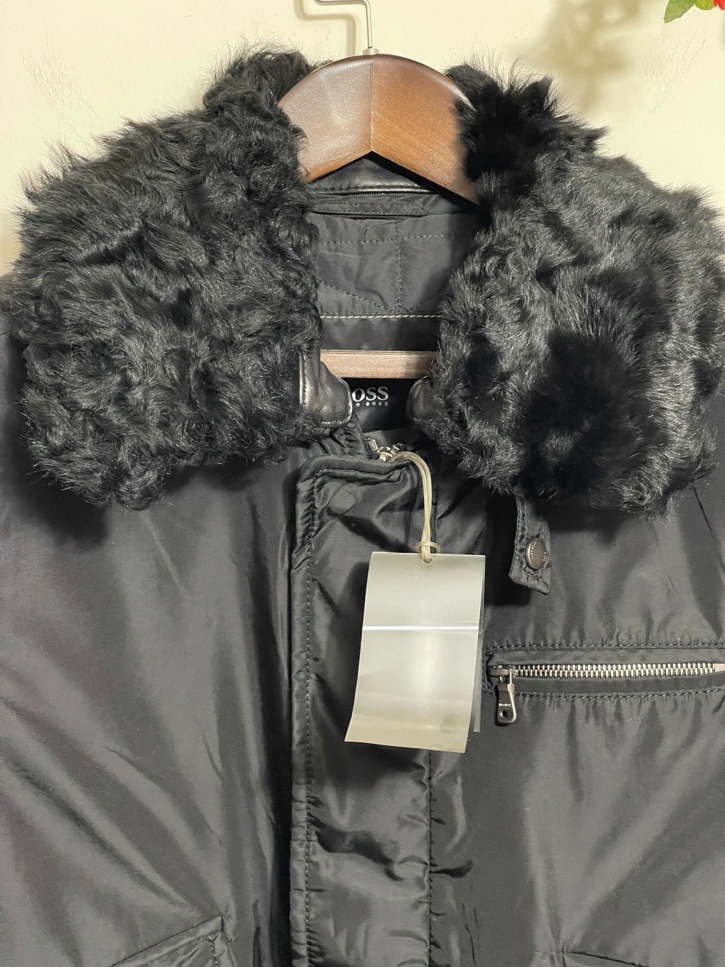 Hugo Boss Black Fur Collar Bomber Jacket Size M Size US M / EU 48-50 / 2 - 3 Thumbnail