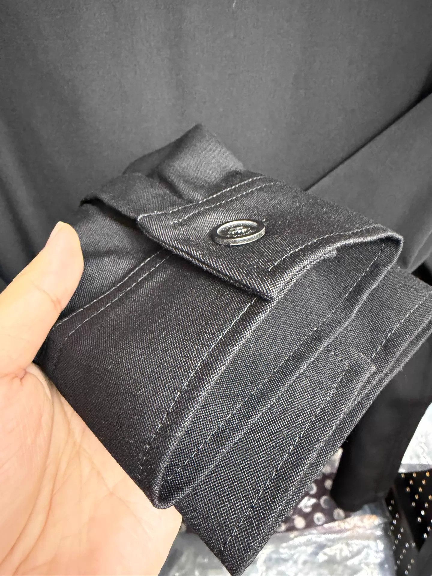 Balmain Black Long-Sleeve Button-Up Shirt Size L Size US L / EU 52-54 / 3 - 6 Thumbnail