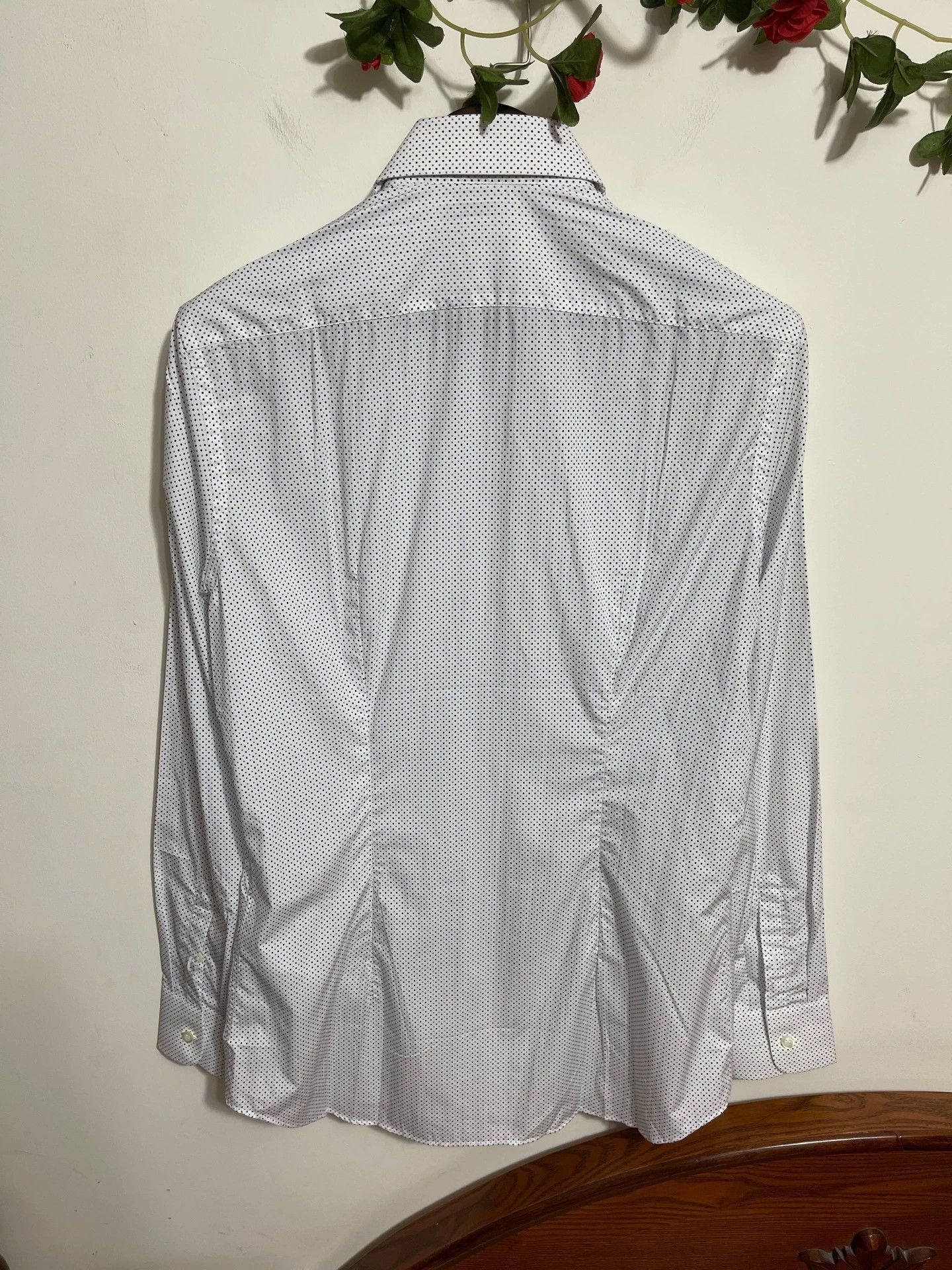 Prada Polka Dot Long Sleeve Button Up Shirt Size US M / EU 48-50 / 2 - 2 Thumbnail