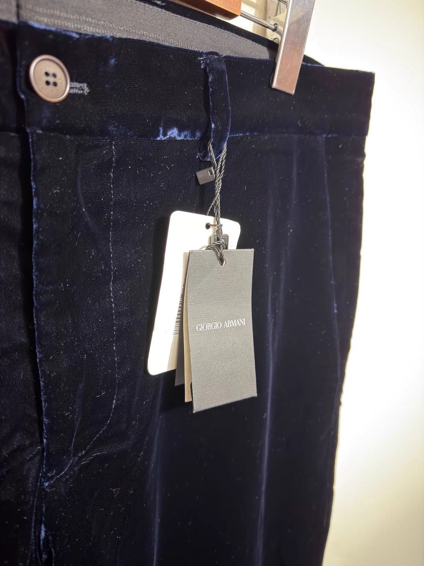 Armani Blue Casual Velvet Pants Size 36 Size US 36 / EU 52 - 3 Thumbnail