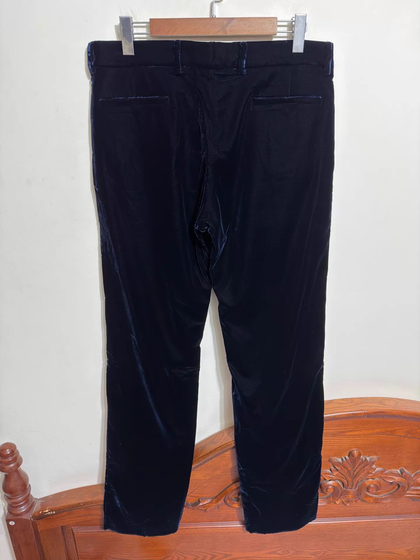 Armani Blue Casual Velvet Pants Size 36 Size US 36 / EU 52 - 2 Thumbnail