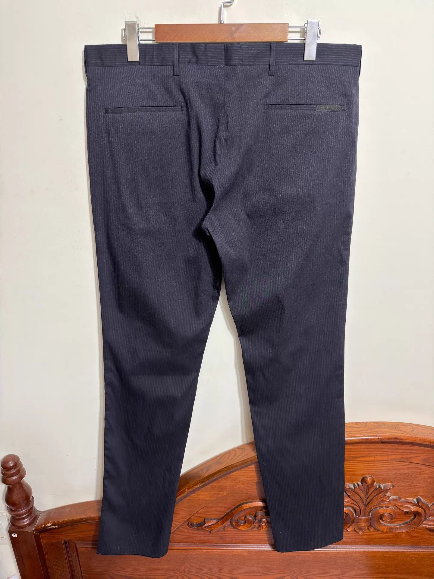 Prada Black Striped Casual Pants Size 38 Size US 38 / EU 54 - 2 Thumbnail