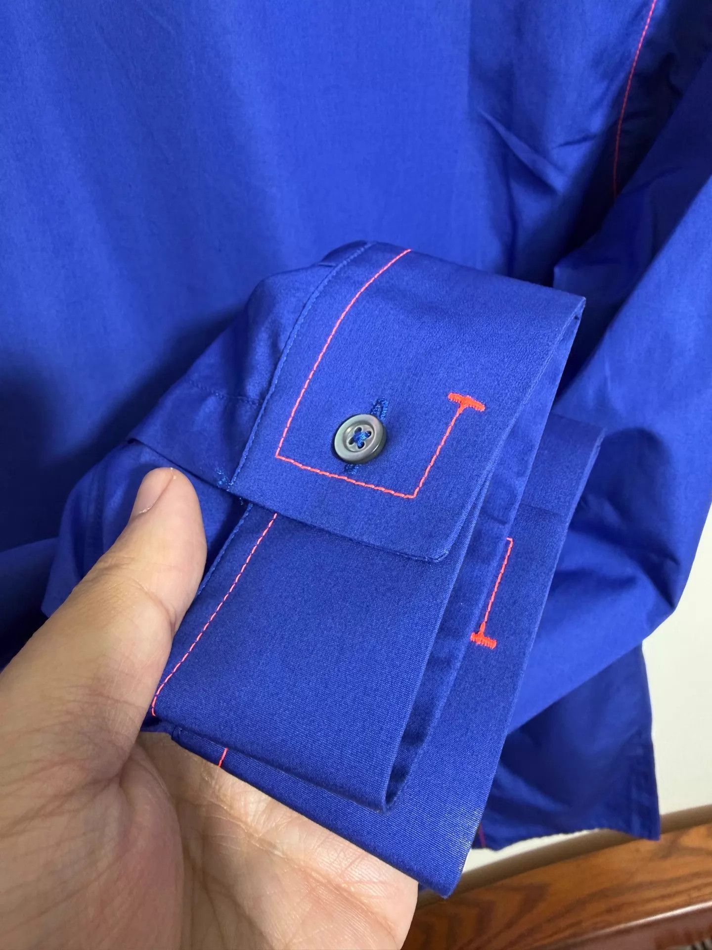 Jil Sander Blue Long Sleeve Button-Up Shirt Size US L / EU 52-54 / 3 - 6 Thumbnail