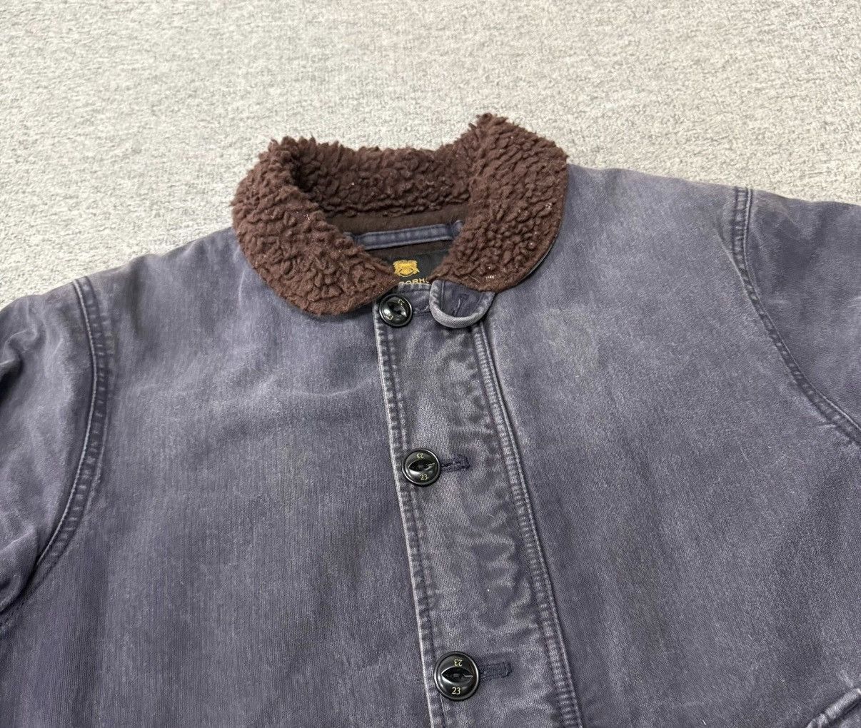 Neighborhood Gray Fleece Collar Button-Front Jacket Size US L / EU 52-54 / 3 - 2 Thumbnail