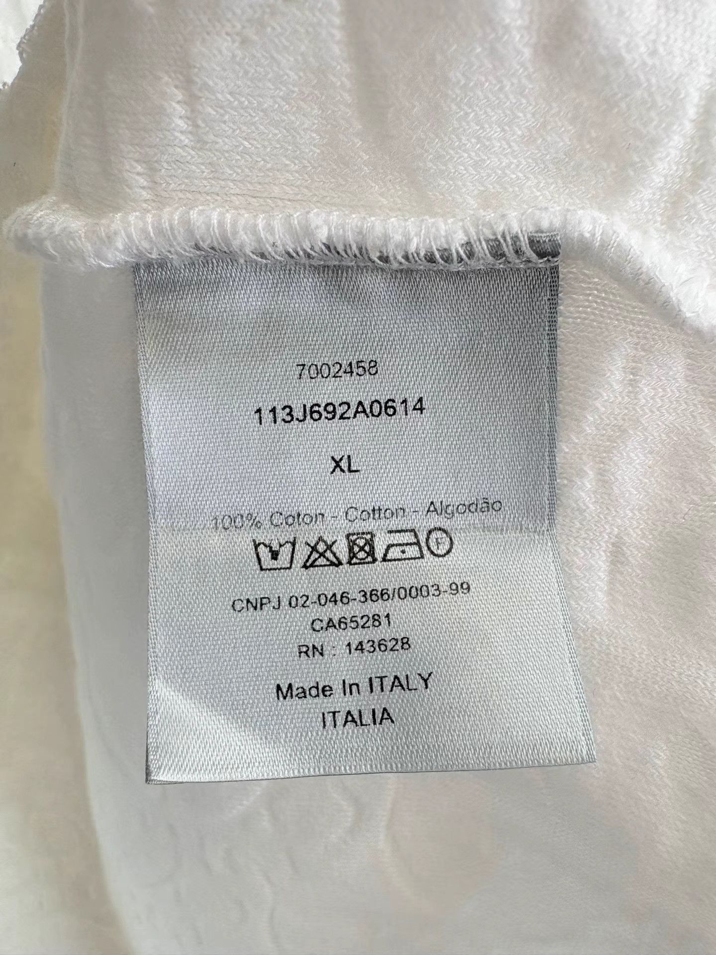 Dior White Textured Short Sleeve Shirt Size US XL / EU 56 / 4 - 5 Thumbnail