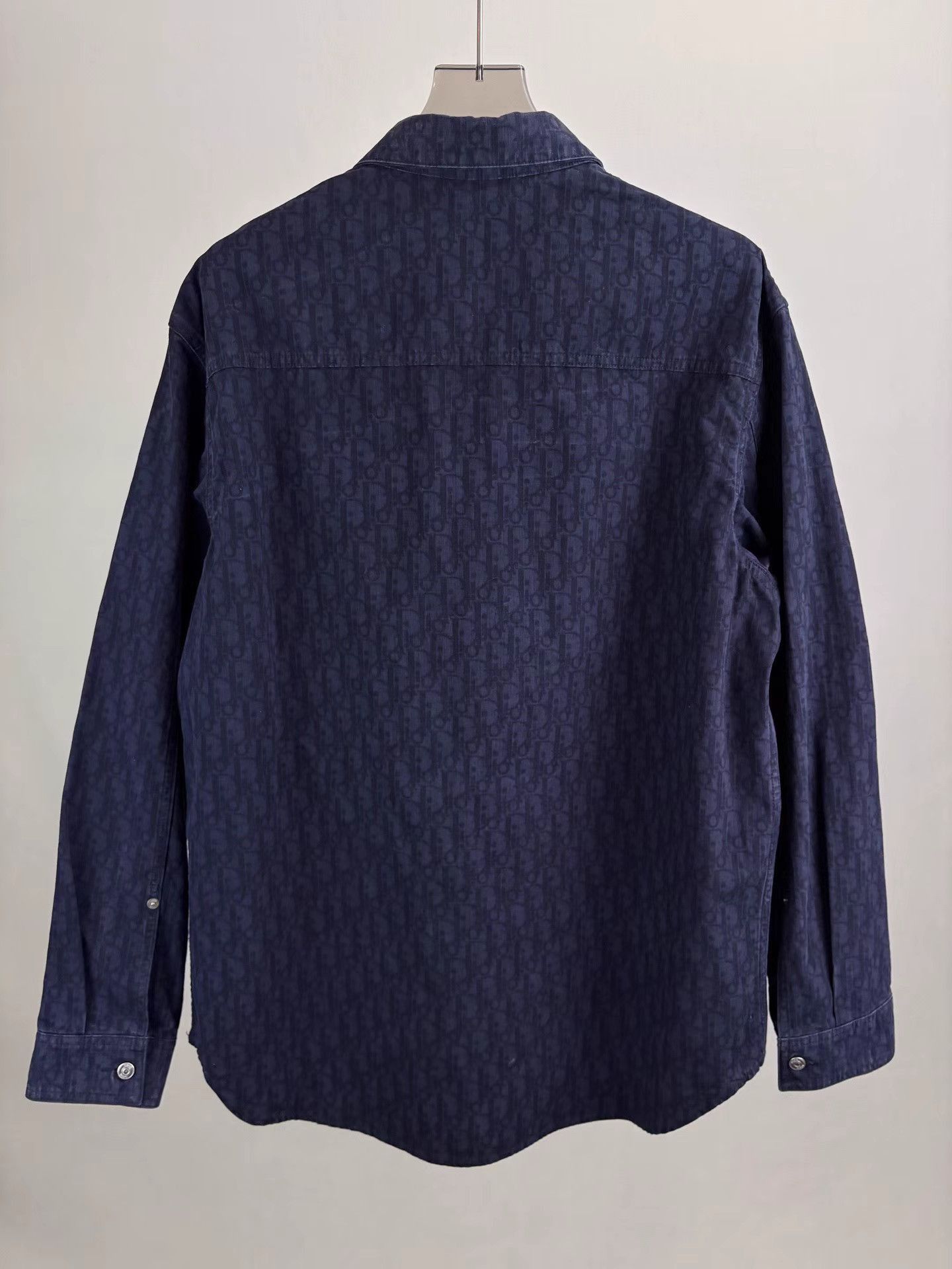 Dior Blue Patterned Long-Sleeve Button-Up Shirt Size US XXL / EU 58 / 5 - 2 Thumbnail