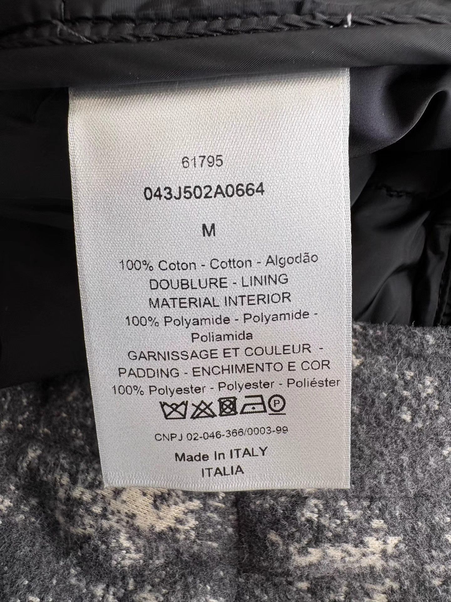 Dior Gray Speckled Button-Front Jacket with Text Print Size US M / EU 48-50 / 2 - 5 Thumbnail