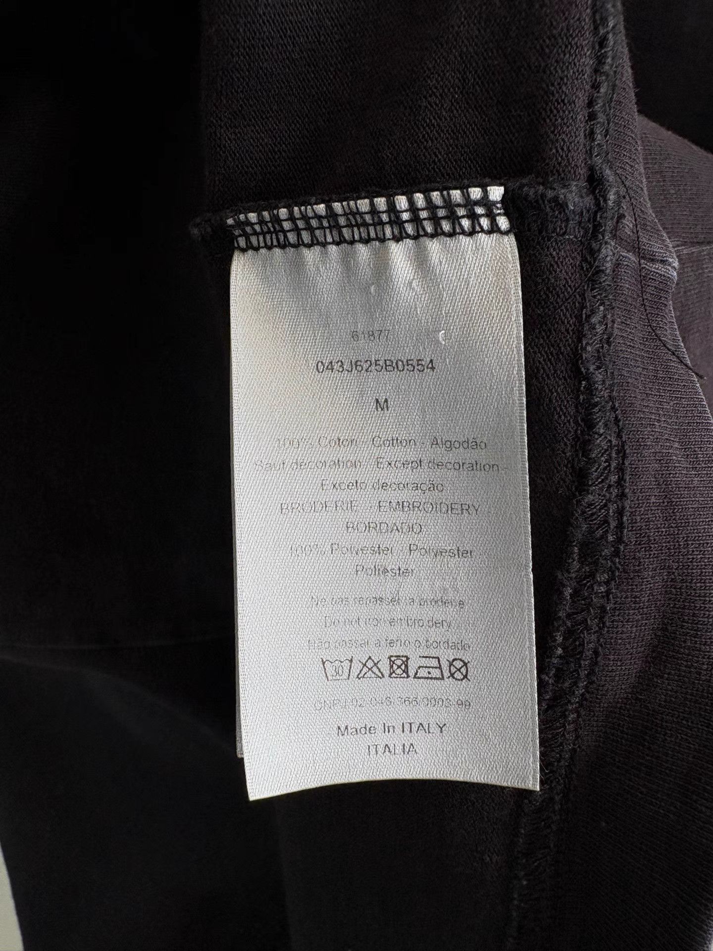 Dior Black Short Sleeve T-Shirt with Pin Design Size US M / EU 48-50 / 2 - 5 Thumbnail