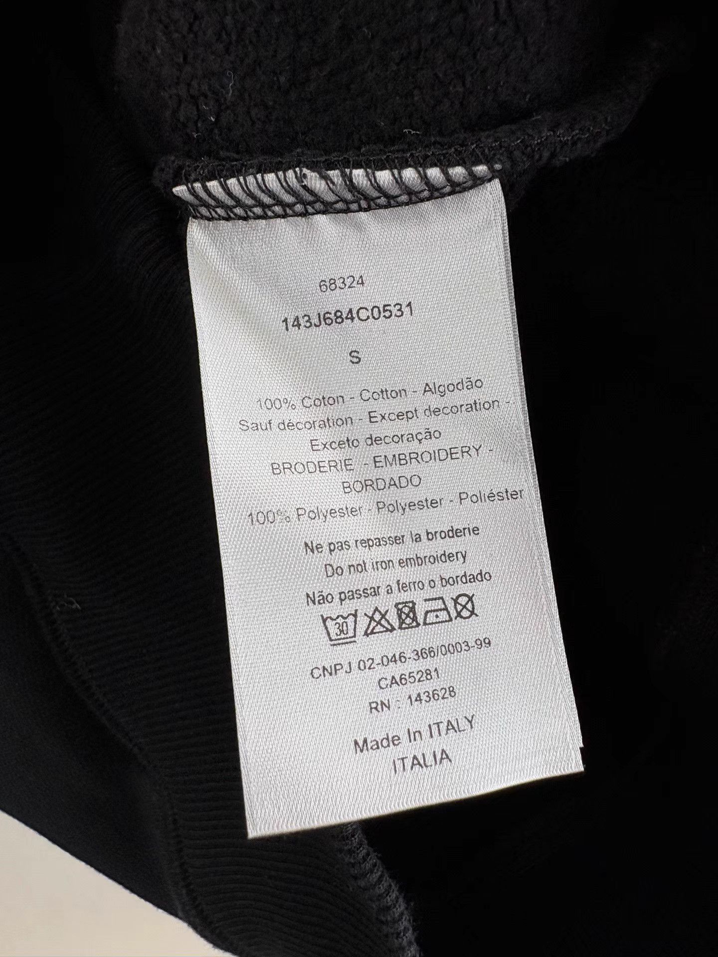 Dior Black Long Sleeve Graphic Sweatshirt Size S Size US S / EU 44-46 / 1 - 5 Thumbnail