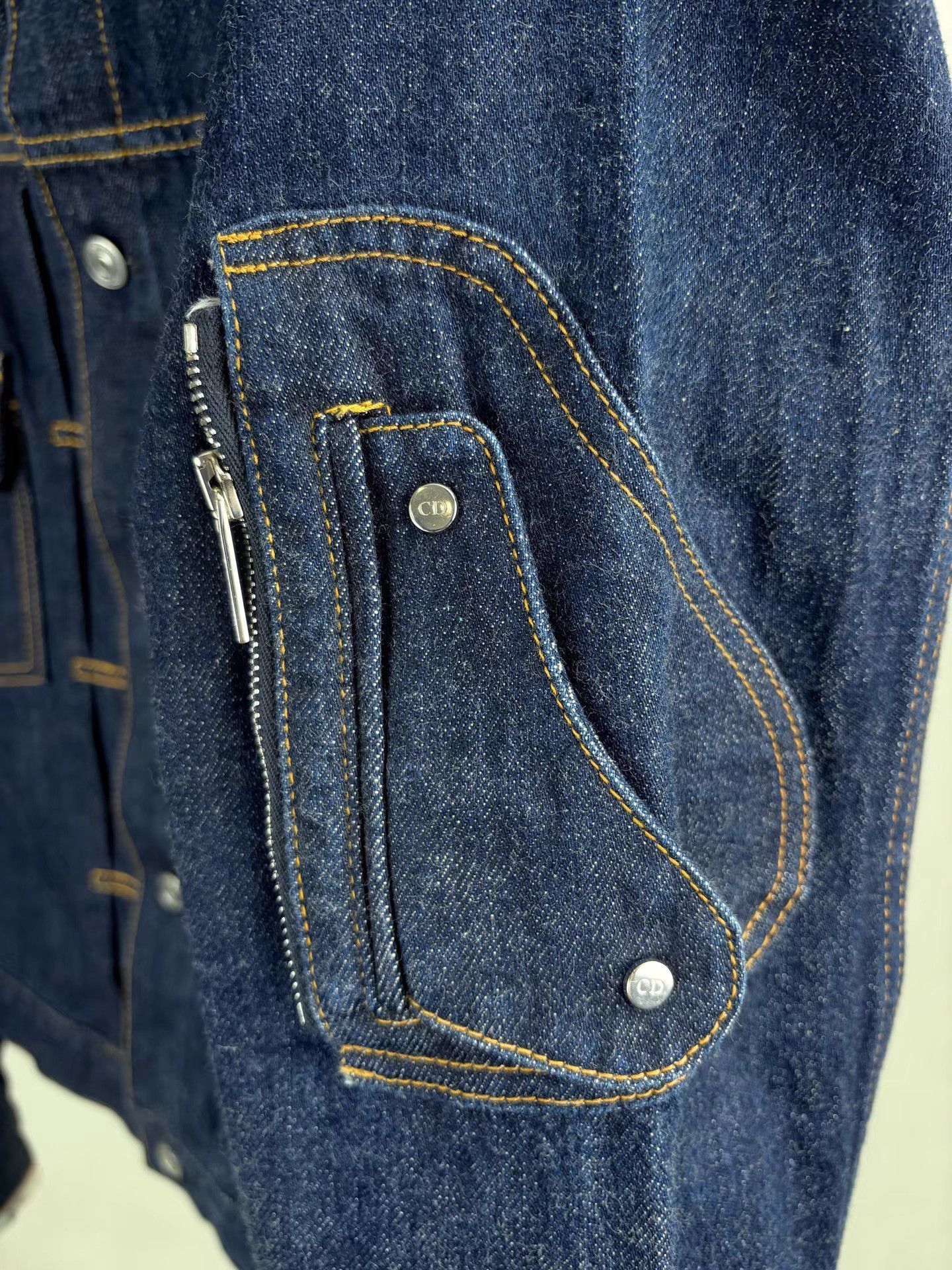 Dior Blue Denim Jacket with Button Closure - Size S Size US S / EU 44-46 / 1 - 3 Thumbnail