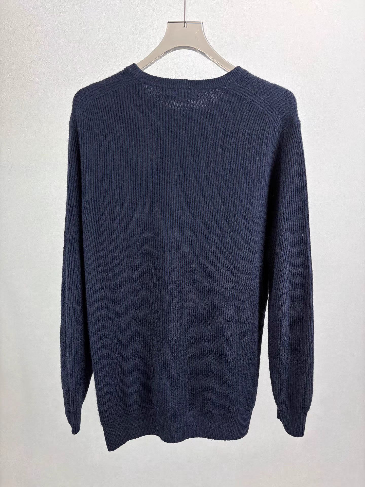 Loro Piana Blue Ribbed Long Sleeve Sweater - XL Size US XL / EU 56 / 4 - 2 Thumbnail