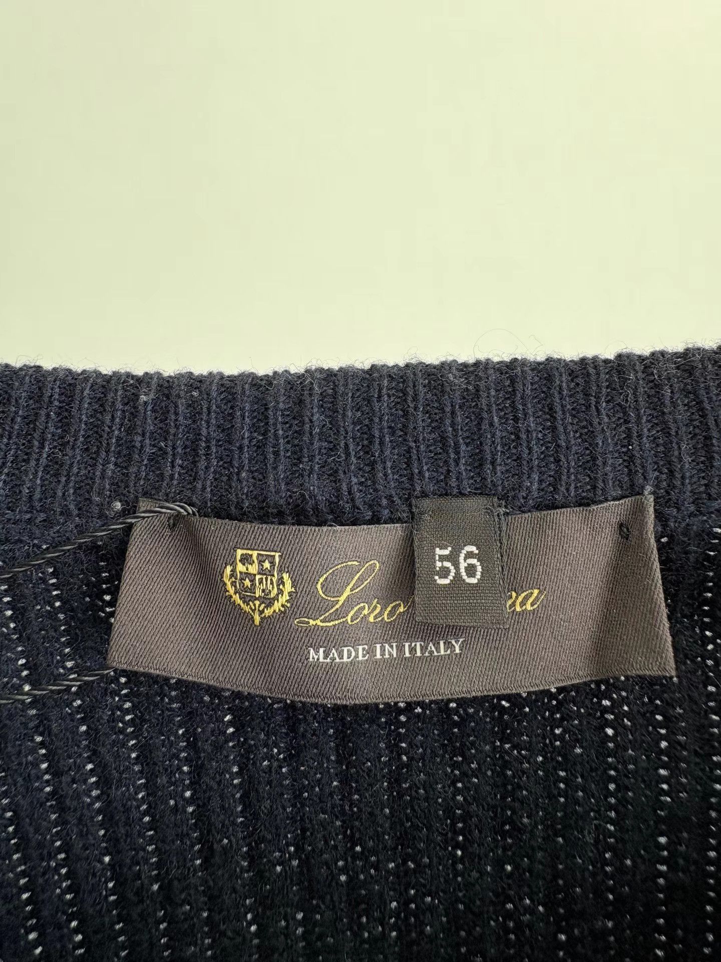 Loro Piana Blue Ribbed Long Sleeve Sweater - XL Size US XL / EU 56 / 4 - 3 Thumbnail