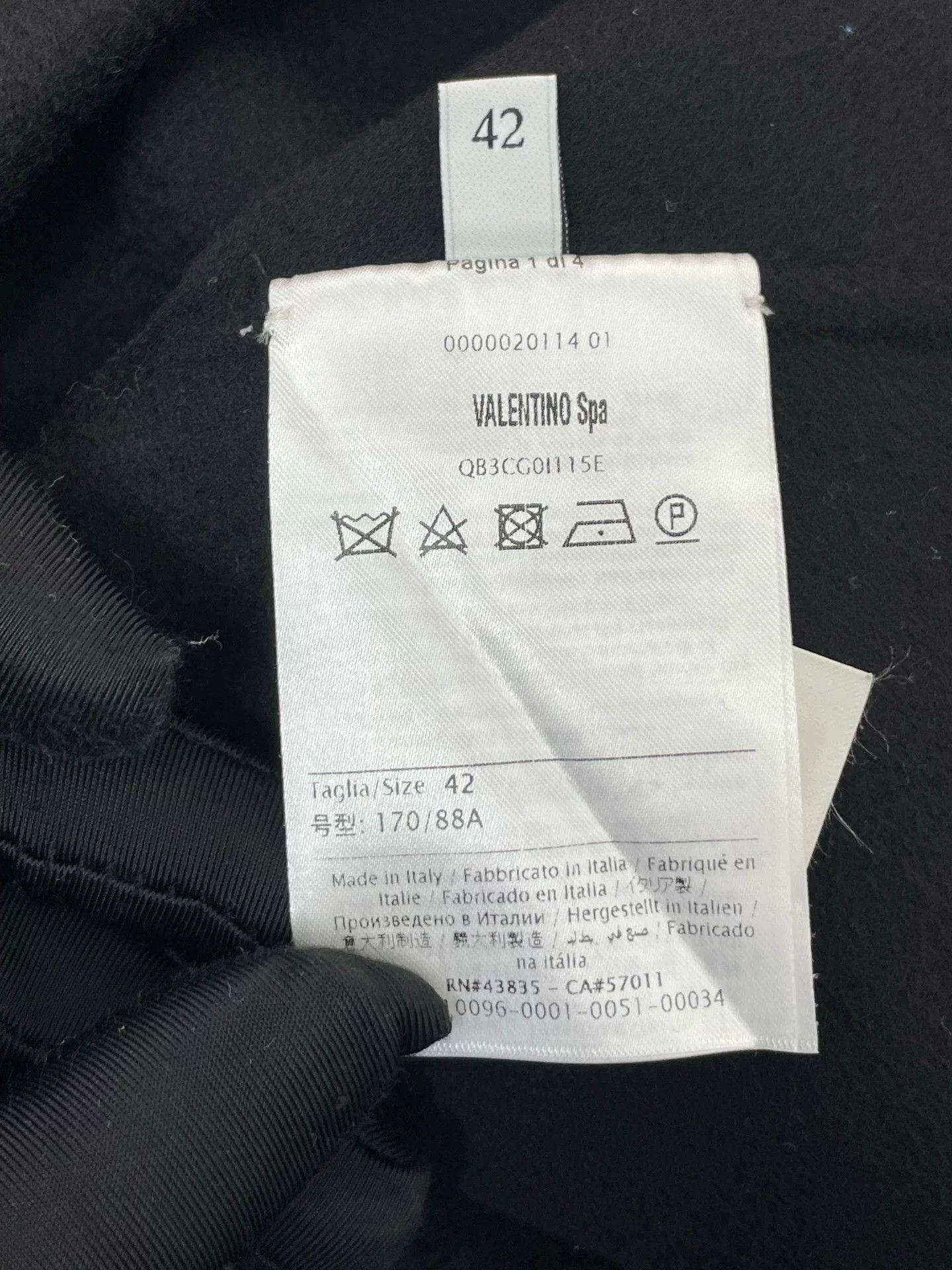 Valentino Valentino Black Cloak Coat Size US XS / EU 42 / 0 - 4 Thumbnail