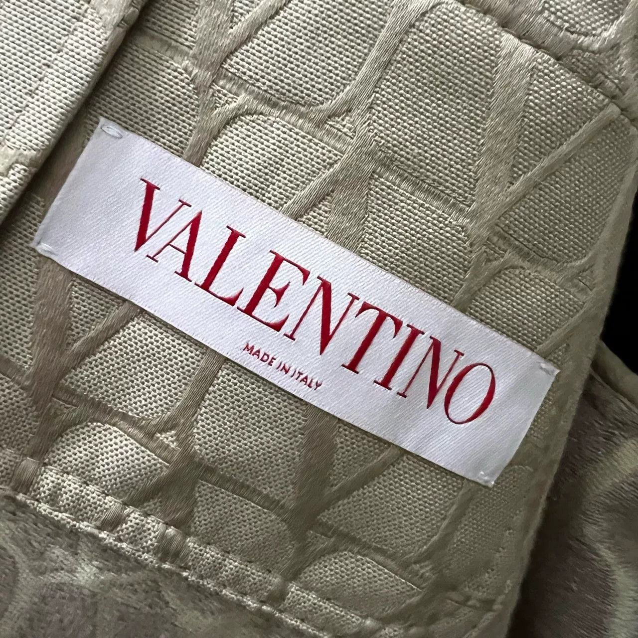 Valentino Valentino Khaki Full Logo Jacket Size US L / EU 52-54 / 3 - 3 Thumbnail