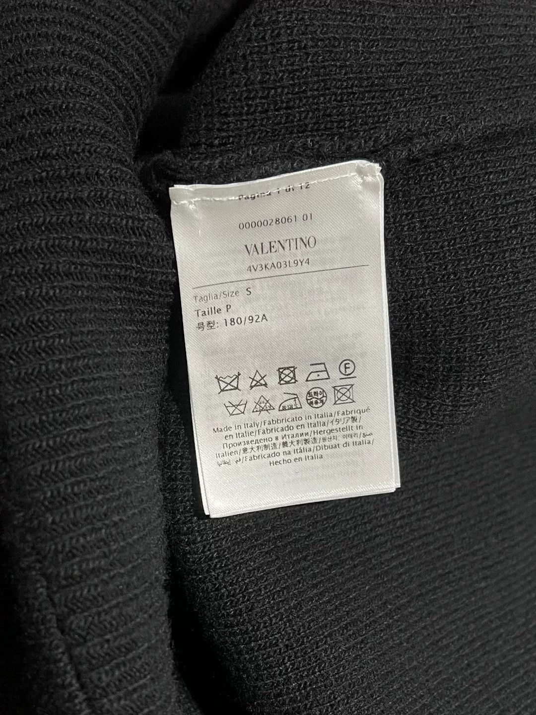 Valentino Valentino Black V-Neck Wool Cardigan Size US M / EU 48-50 / 2 - 7 Thumbnail
