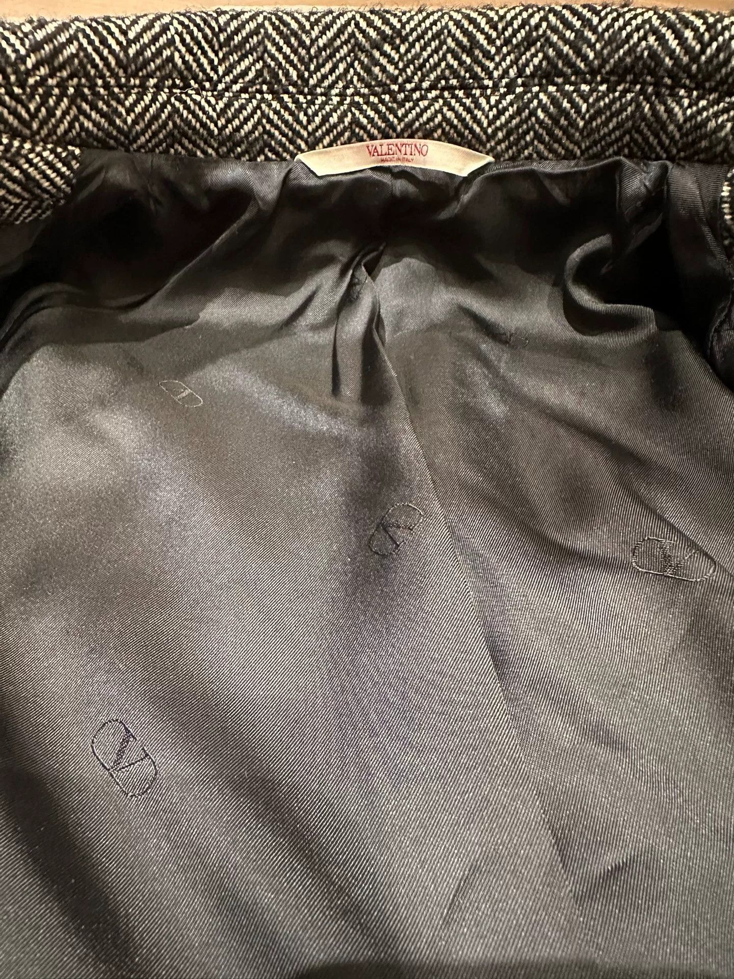 Valentino Valentino Gray Wool Coat with Studs Size US M / EU 48-50 / 2 - 5 Thumbnail
