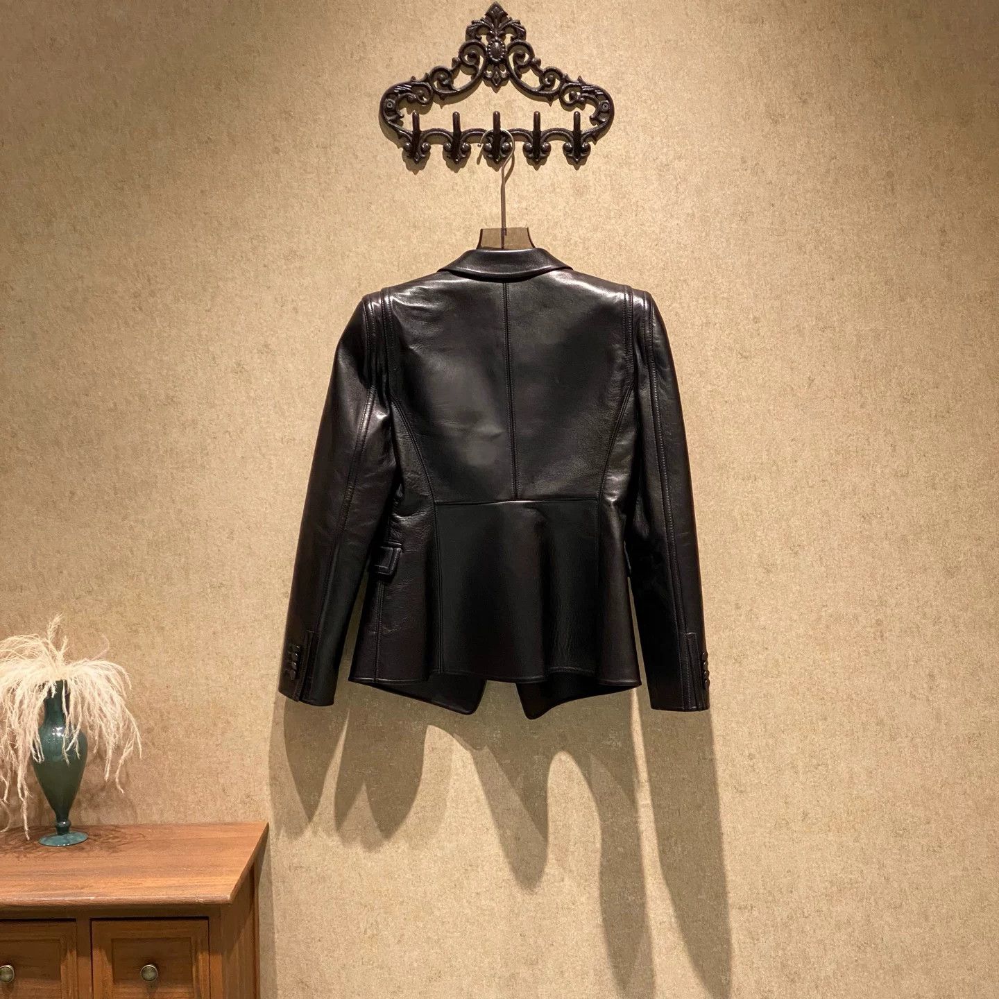 Valentino Valentino Black Leather Blazer Jacket Size US XXS / EU 40 - 2 Thumbnail