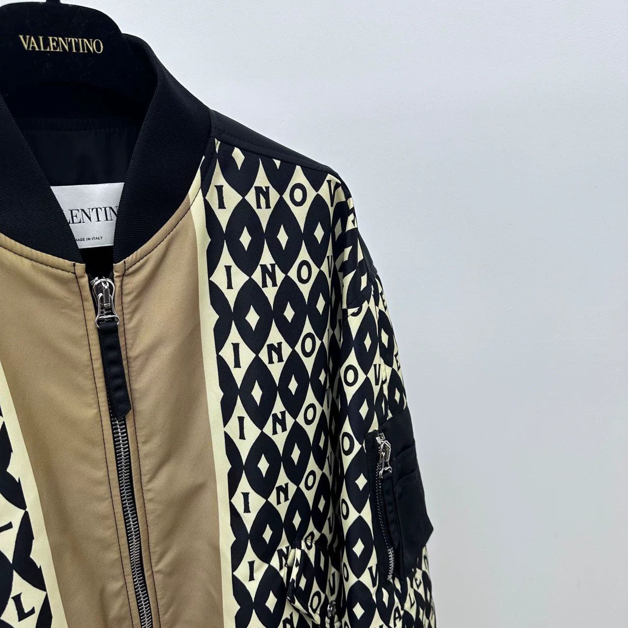 Valentino Valentino Black/White Diamond Bomber Jacket Size US XS / EU 42 / 0 - 3 Thumbnail