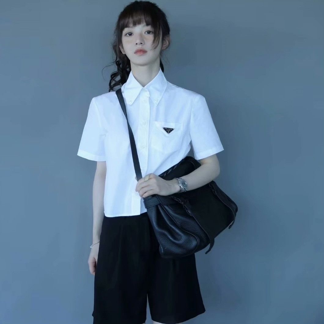 Prada Prada Cropped Button Up it_36 Women Size XS / US 0-2 / IT 36-38 - 3 Thumbnail