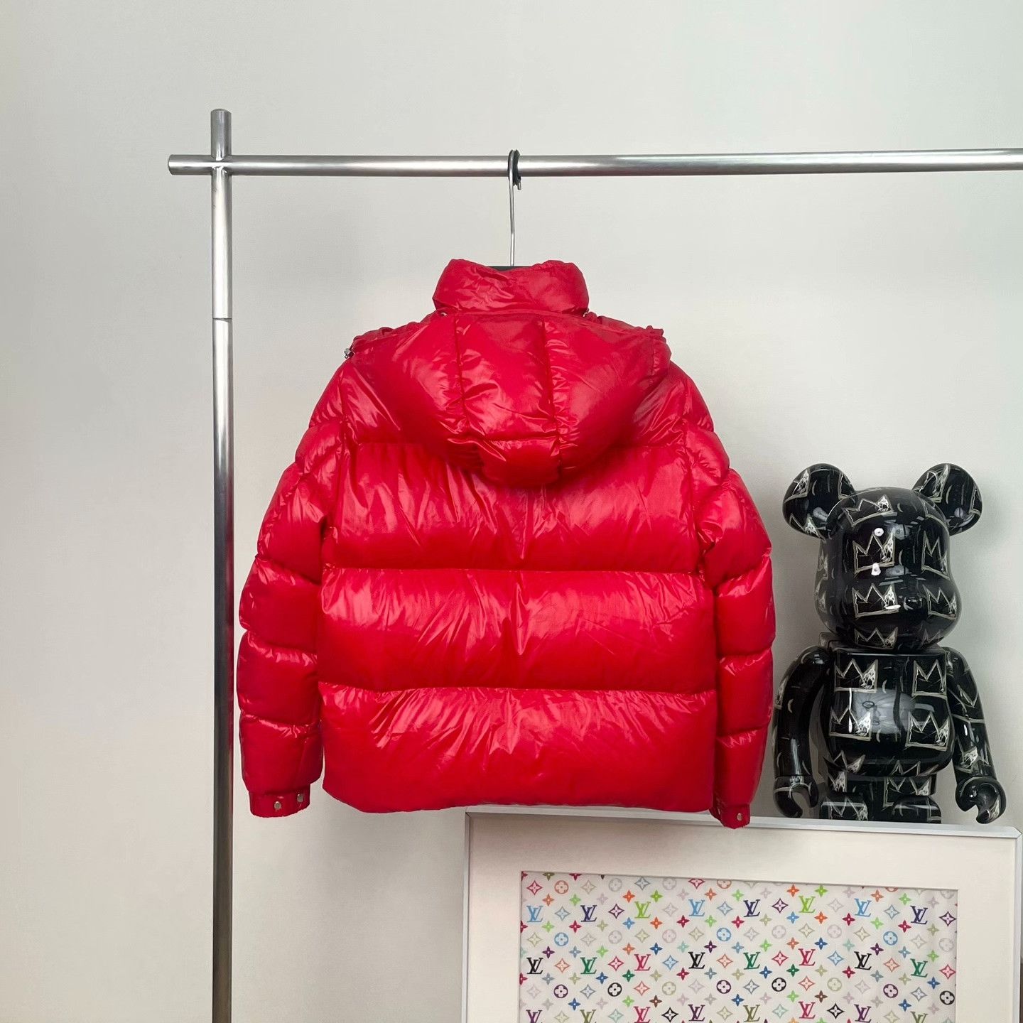 Moncler Moncler Down Cropped Red Down Jacket M Women Size M / US 6-8 / IT 42-44 - 4 Thumbnail