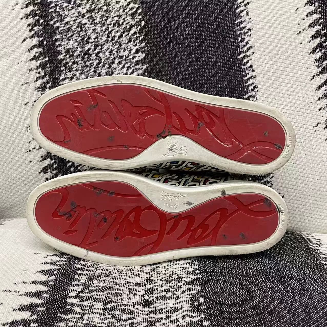 Christian Louboutin Christian Louboutin Printed Graphic Red Lowtop Sneakers Men Size US 9 / EU 42 - 8 Thumbnail