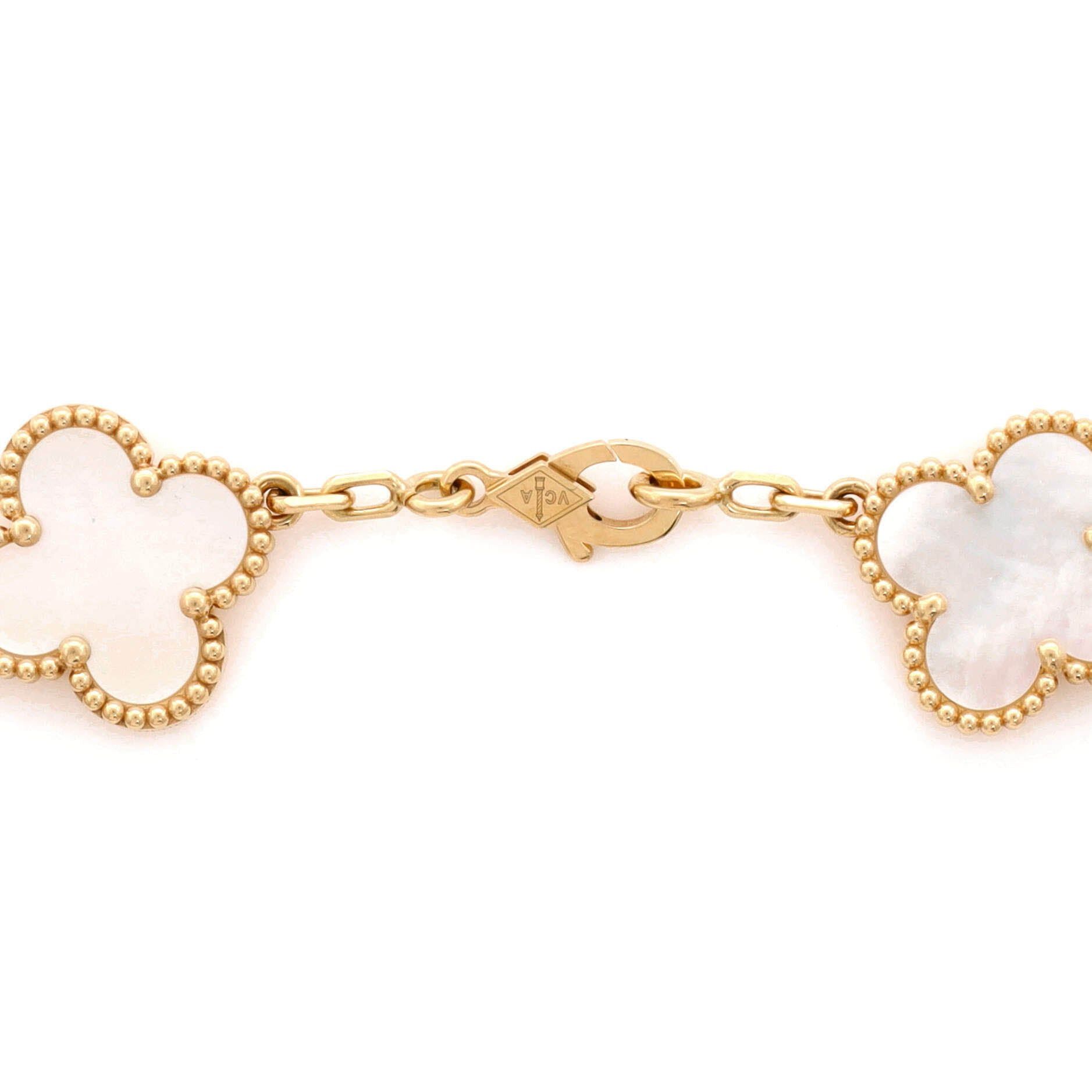 Van Cleef & Arpels Vintage Alhambra 5 Motifs Bracelet Size ONE SIZE - 4 Thumbnail