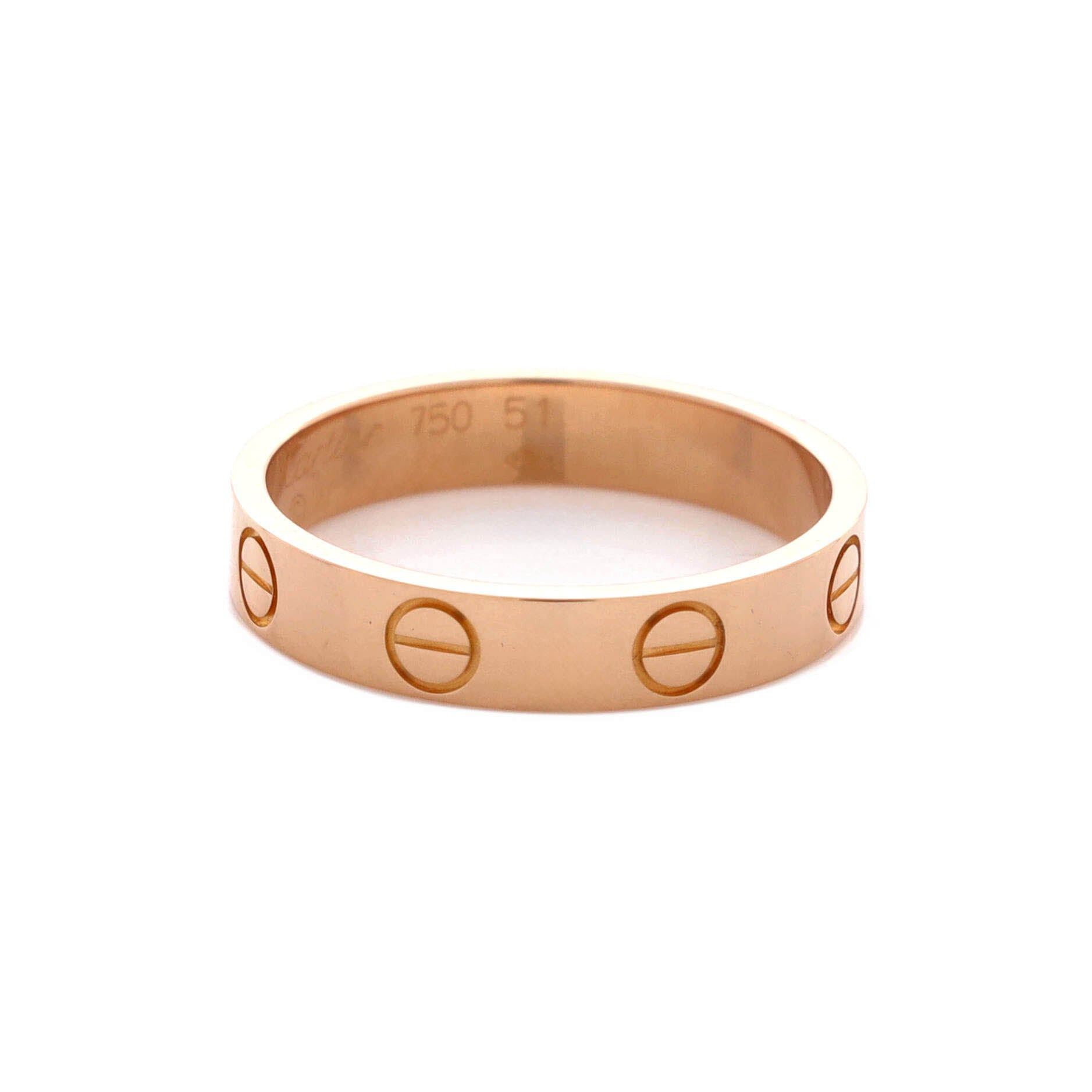 Cartier Love Wedding Band Ring Size ONE SIZE - 3 Thumbnail