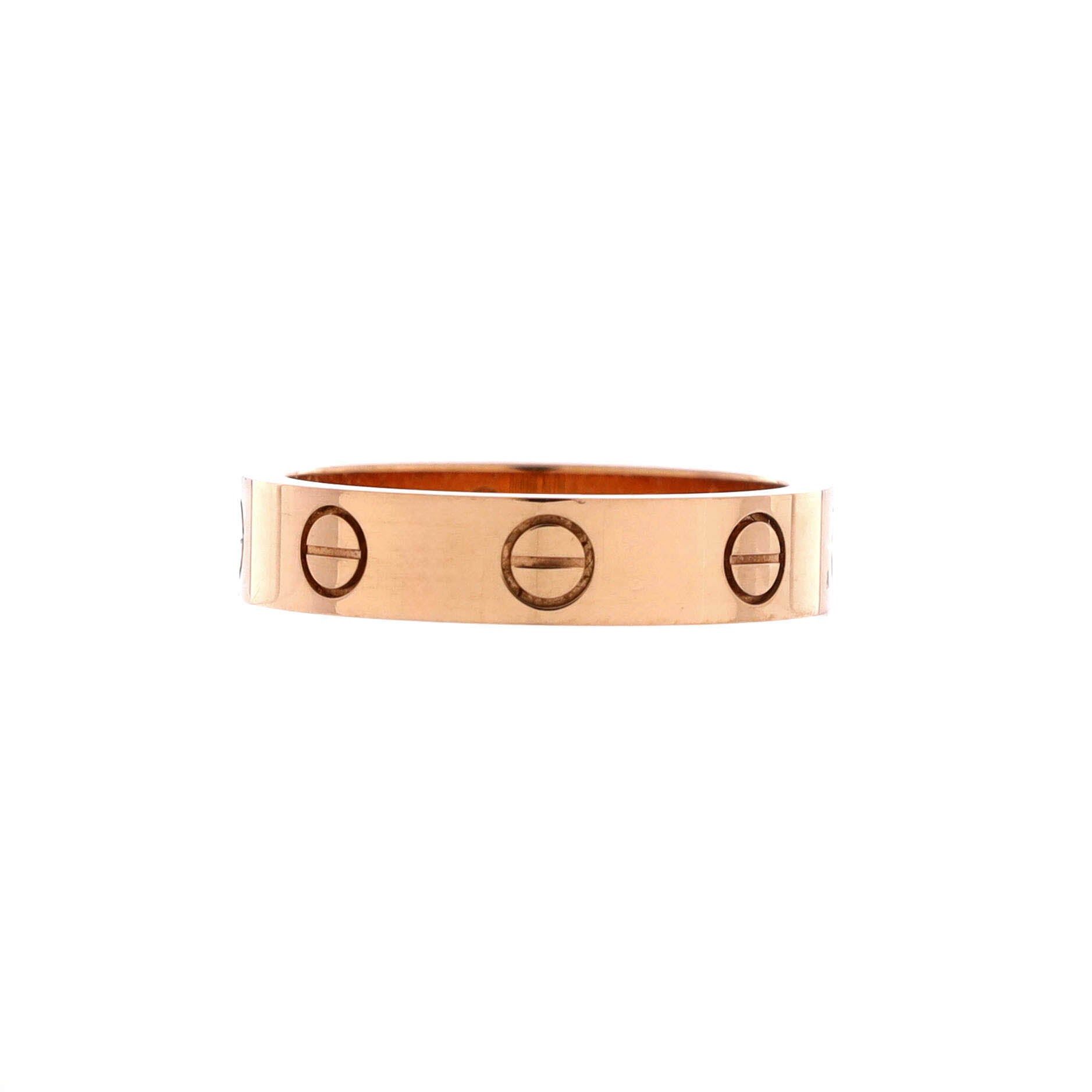 Cartier Love Wedding Band 1 Diamond Ring Size ONE SIZE - 3 Thumbnail