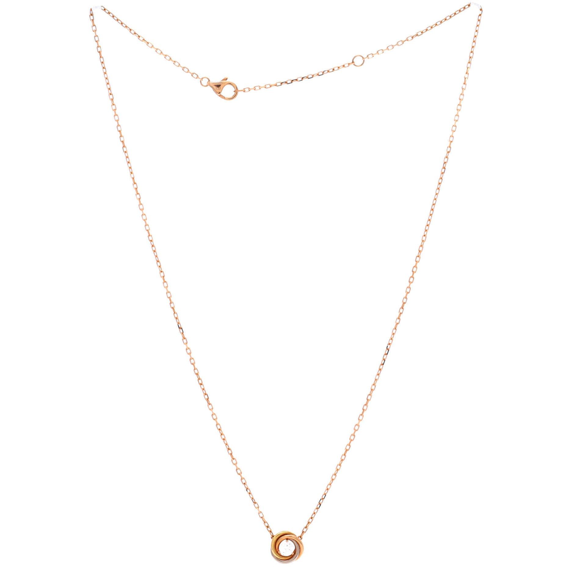 Cartier Trinity Diamond Pendant Necklace Size ONE SIZE - 2 Thumbnail