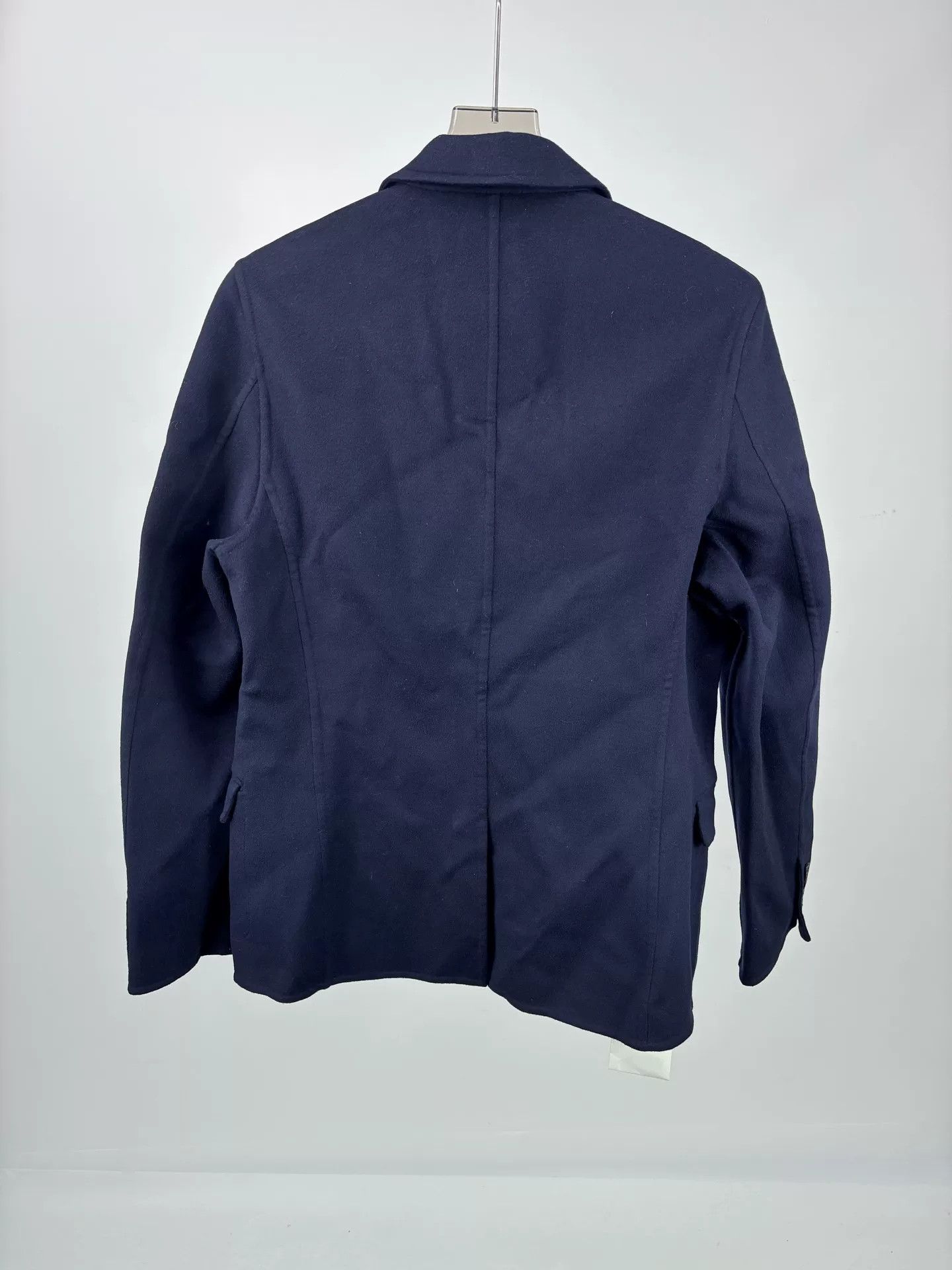 Valentino Valentino Dark Blue Cashmere Leather Blazer Size US M / EU 48-50 / 2 - 2 Thumbnail