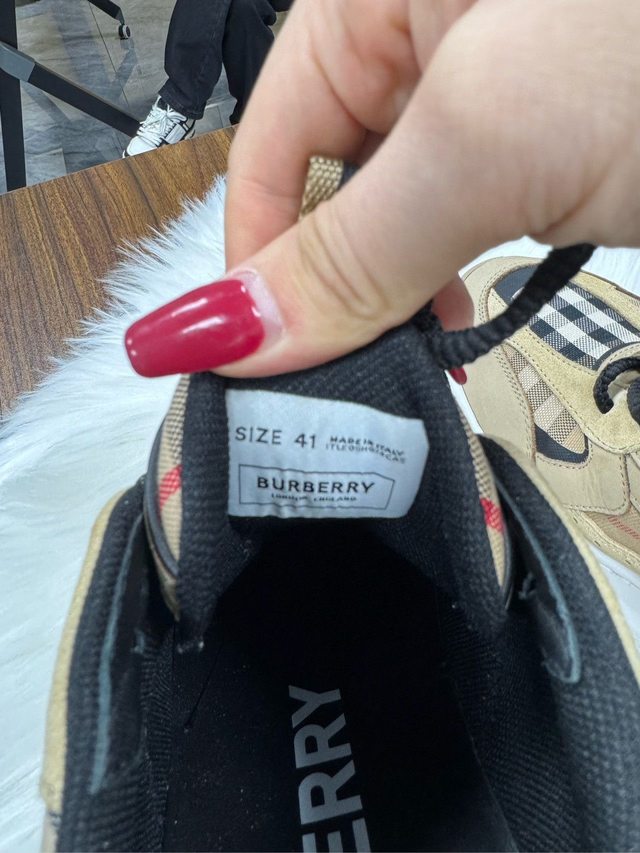 Burberry Burberry Classic Checkered Low-Top Sneakers Size US 8 / EU 41 - 4 Thumbnail
