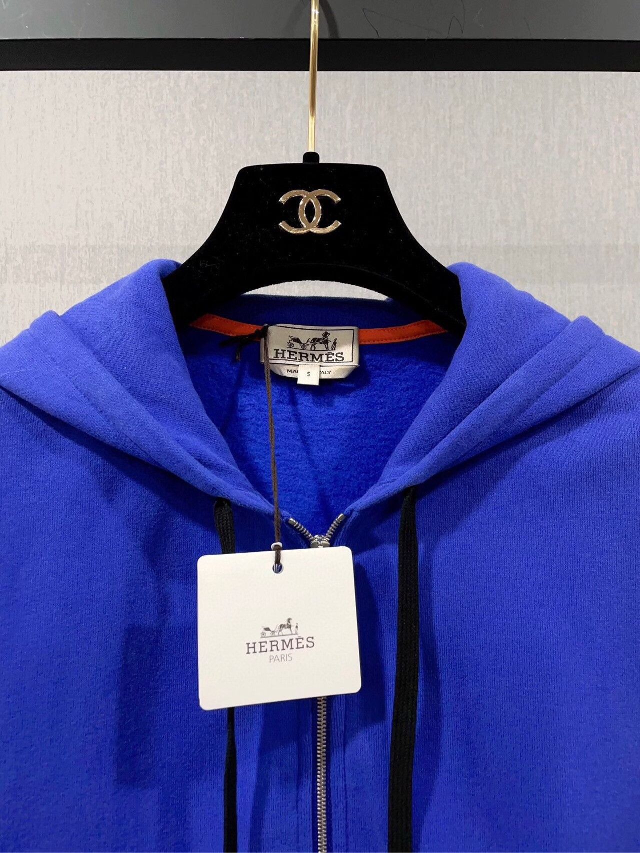 Hermes Hermes Blue Hooded Casual Sweatshirt Size US S / EU 44-46 / 1 - 3 Thumbnail
