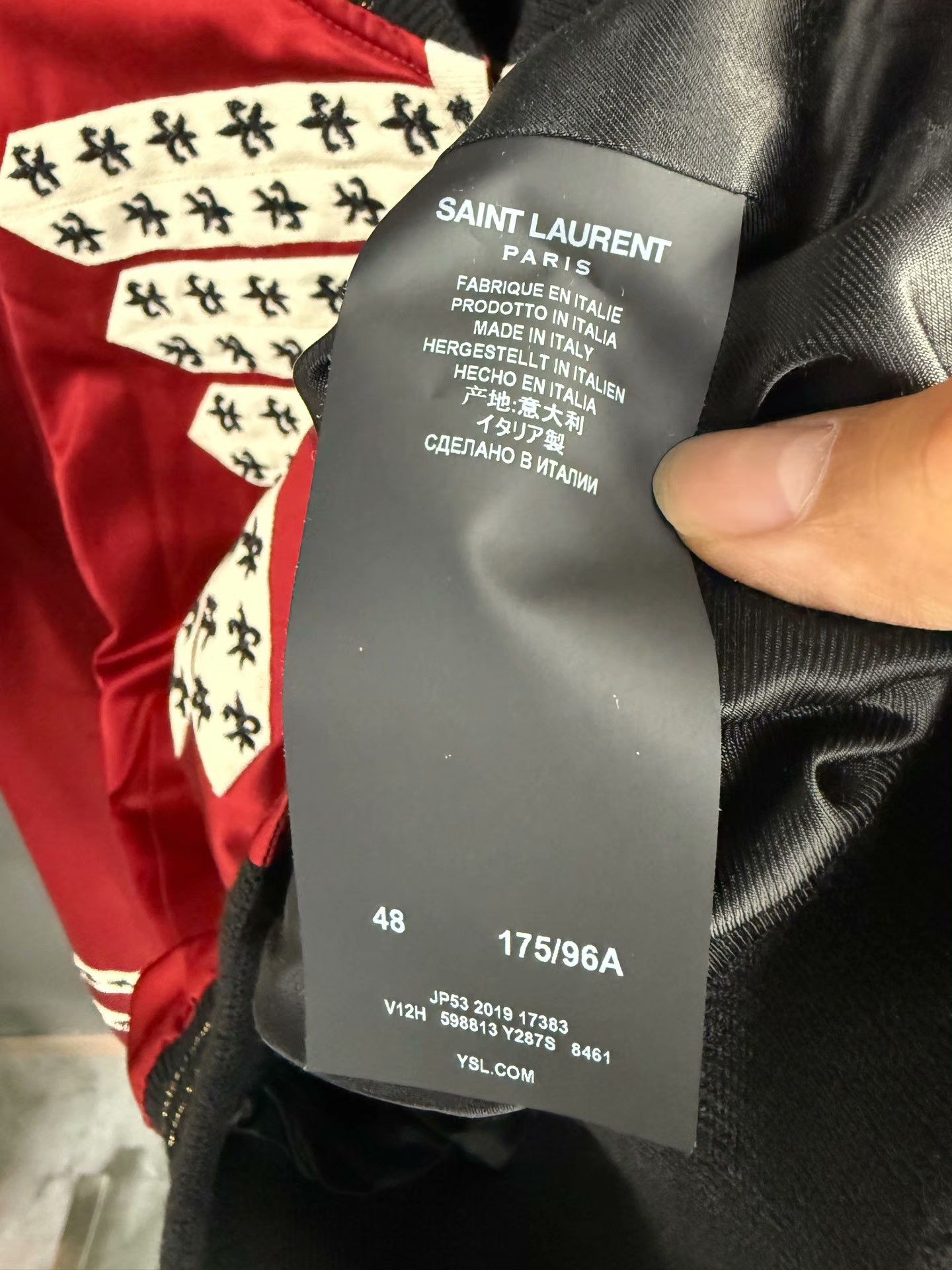 Saint Laurent Paris Saint Laurent Red Silk Court Jacket Size US M / EU 48-50 / 2 - 5 Thumbnail