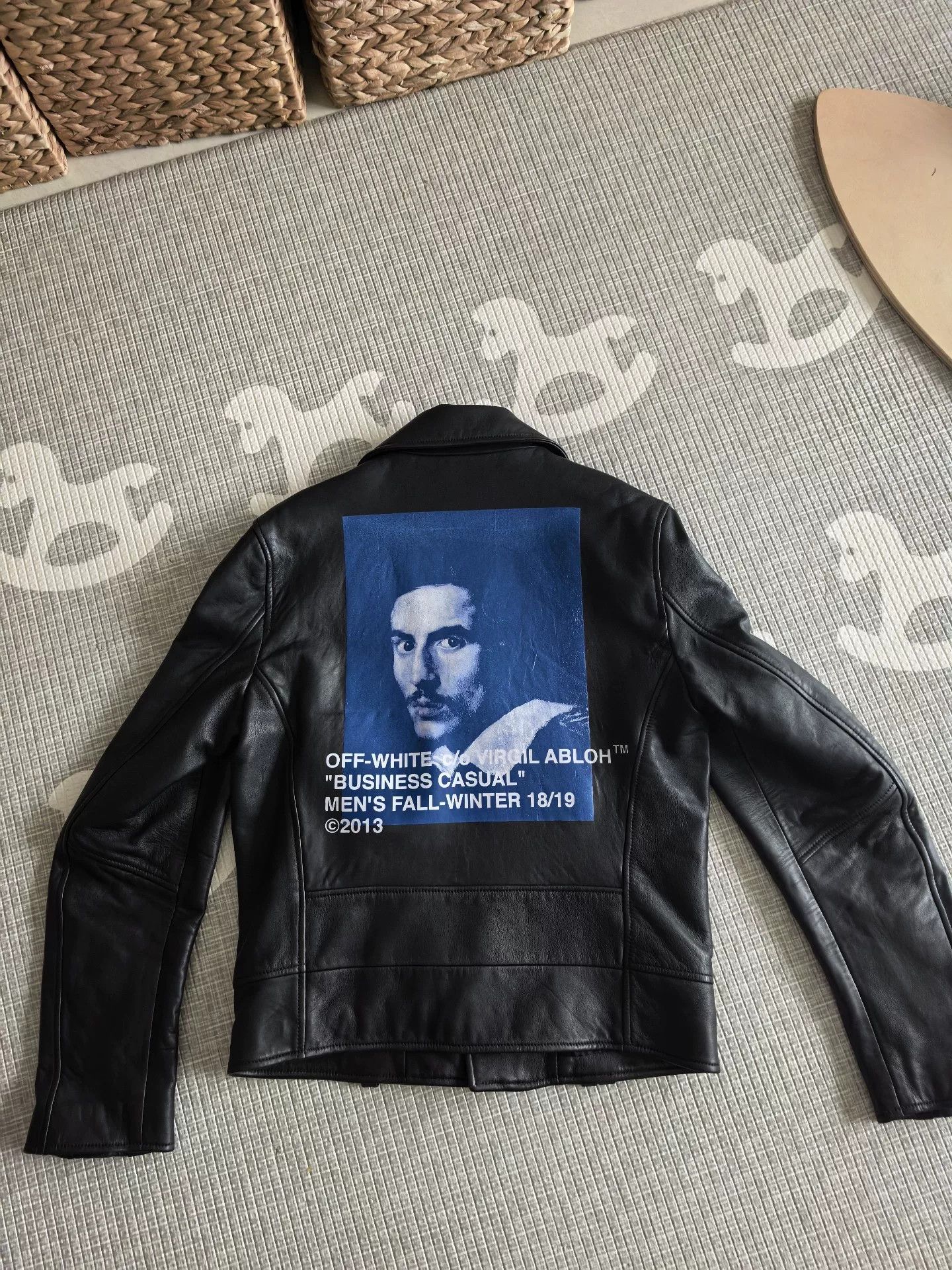 Off-White Off-White Black Leather Biker Jacket Size US L / EU 52-54 / 3 - 2 Thumbnail