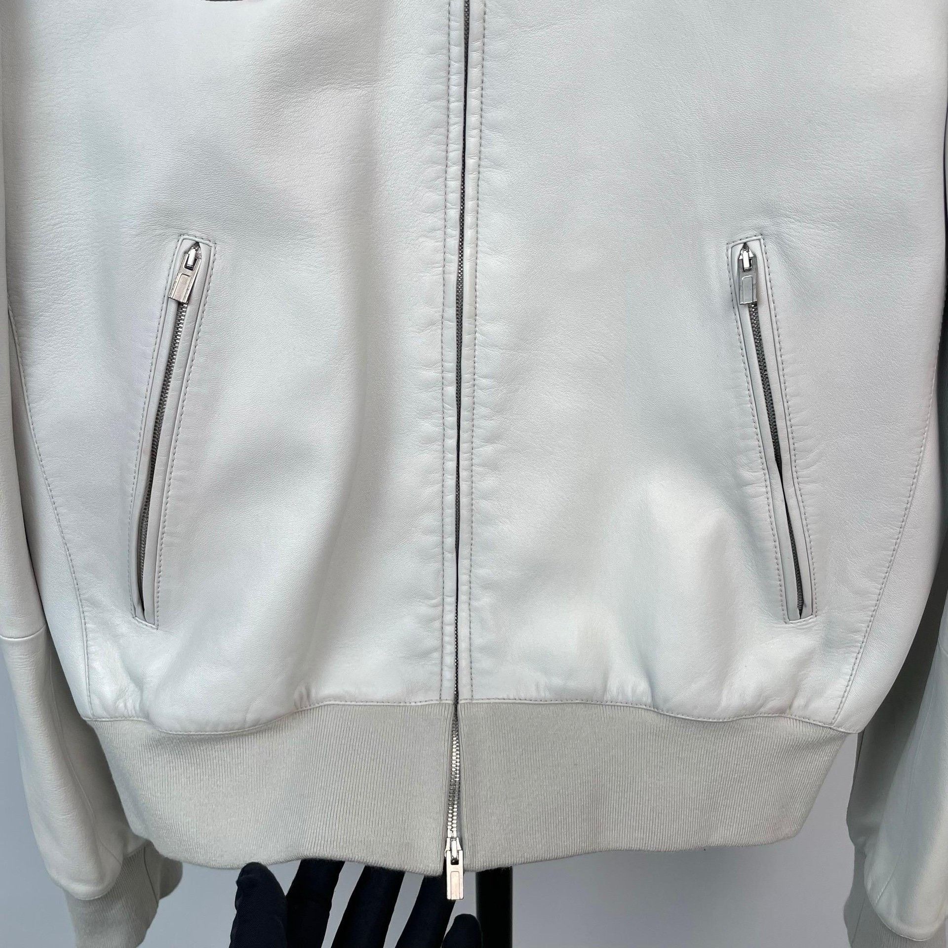 Hermes Hermes White Large H Pilot Jacket Men's Size US M / EU 48-50 / 2 - 9 Thumbnail
